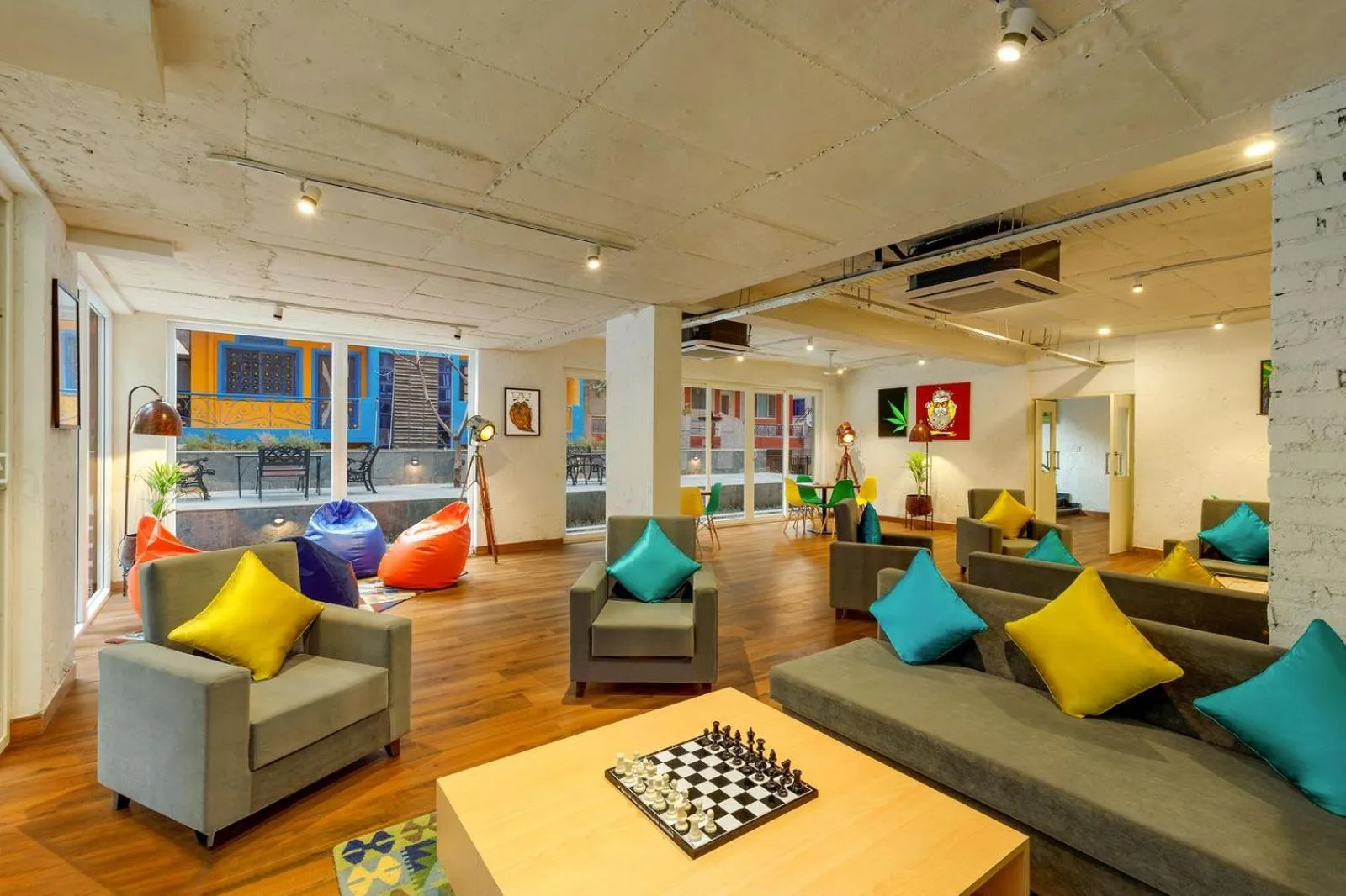 Seating area in Bedzzz Rishikesh by Leisure Hotels