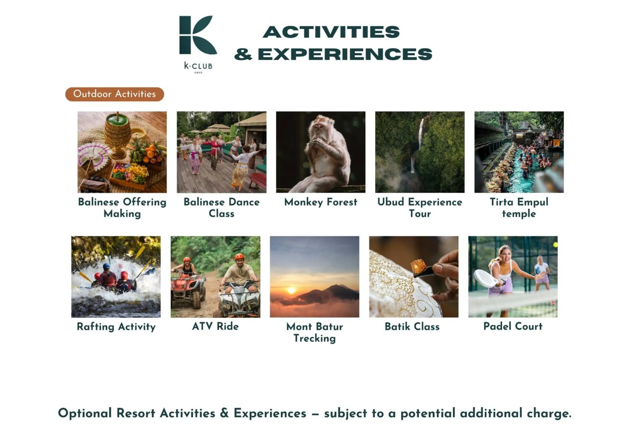 Activities in K Club Ubud