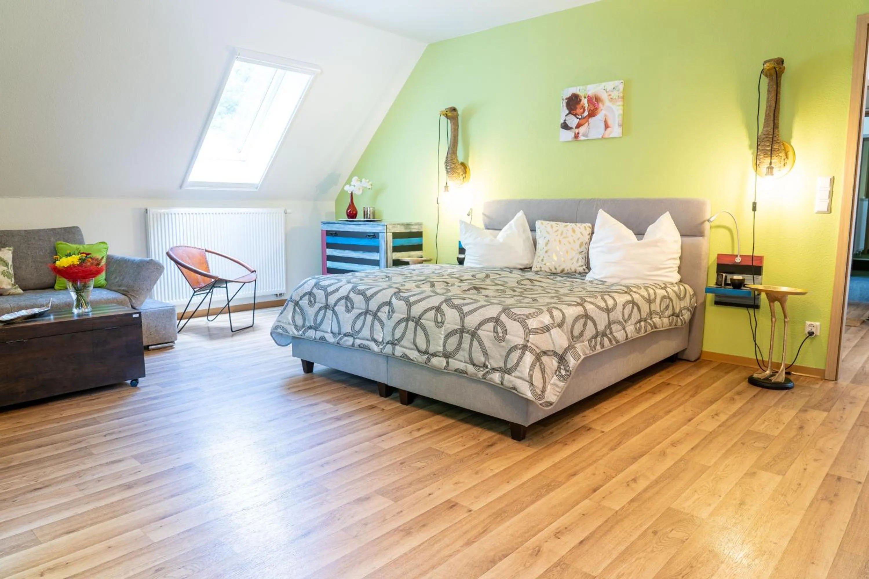 Bedroom, Bed in Hotel Zur Waldhufe