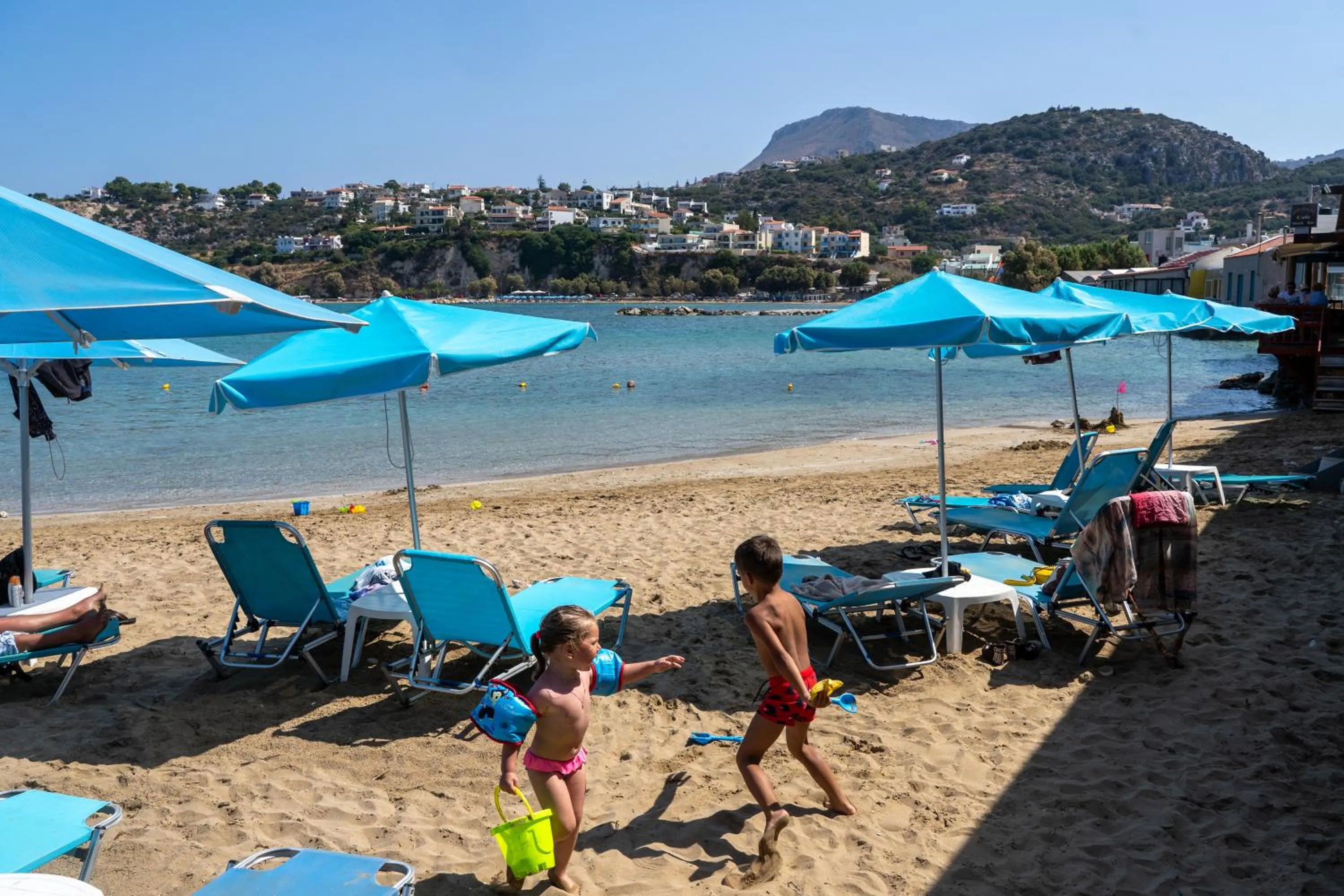 People in Almyrida Village & Waterpark