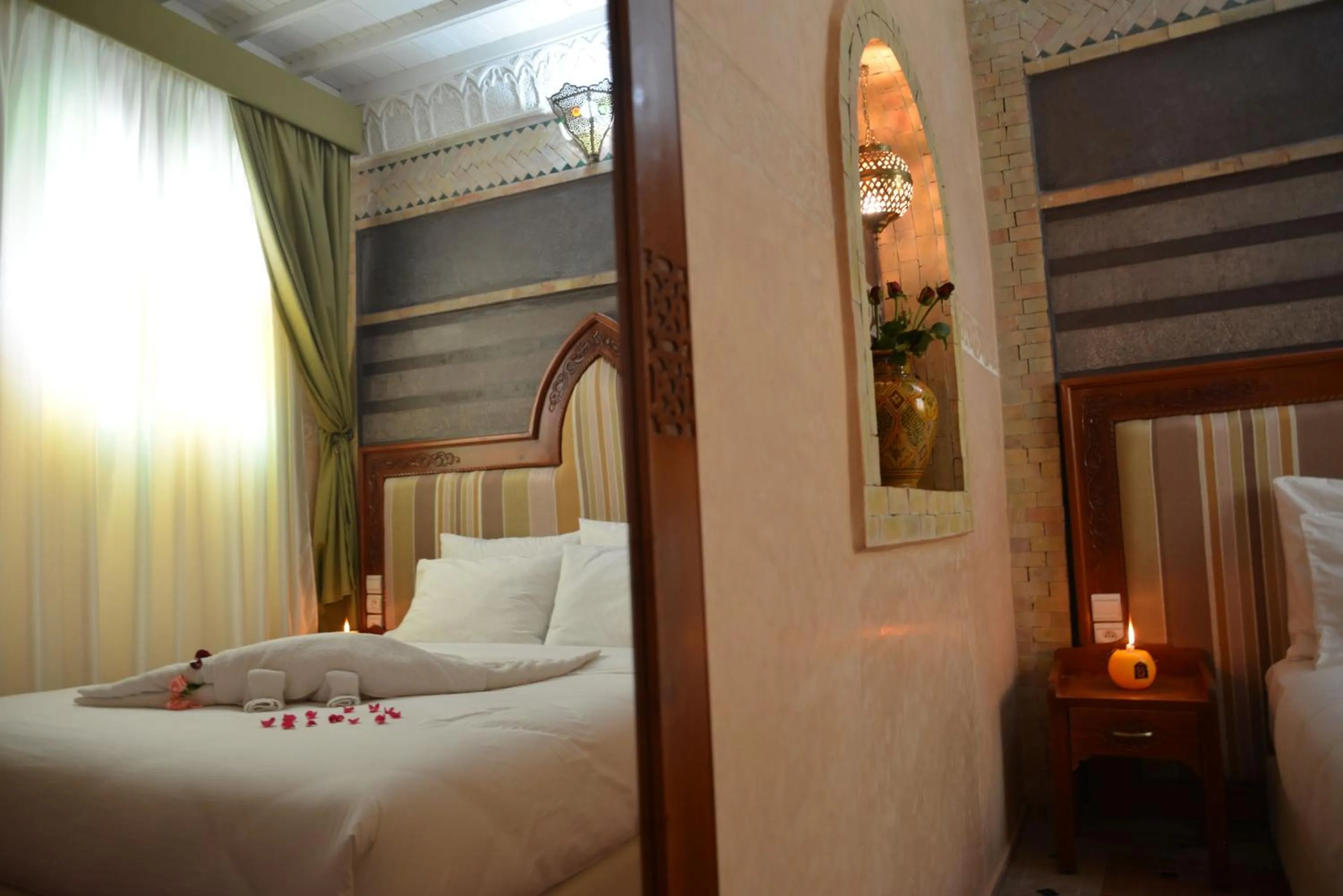 Decorative detail, Bed in Riad Nakhla