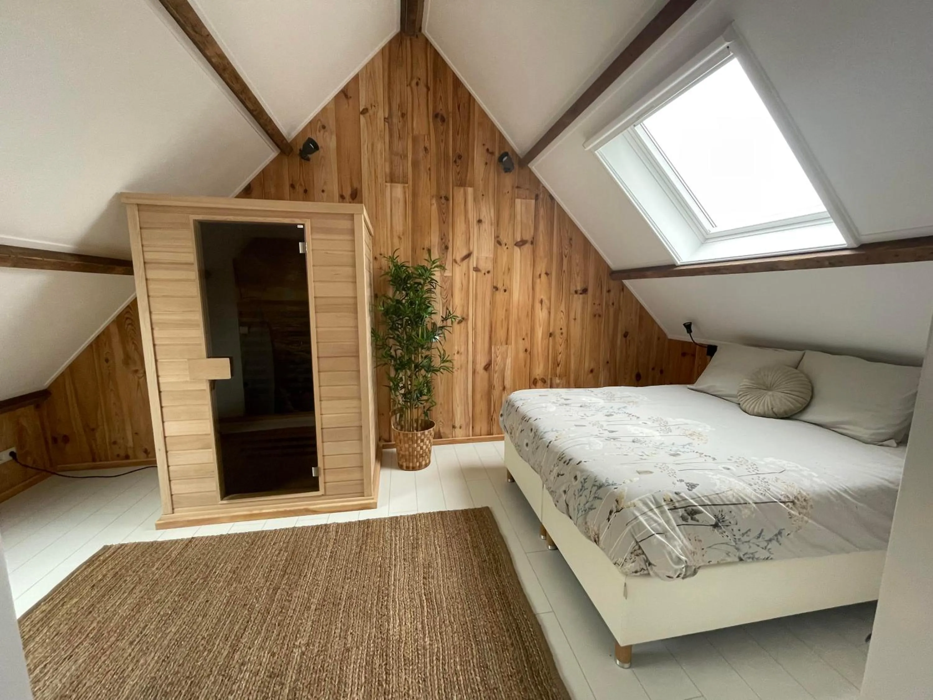 Sauna, Bed in B & B 'Droom in de polder de Suite met prive sauna