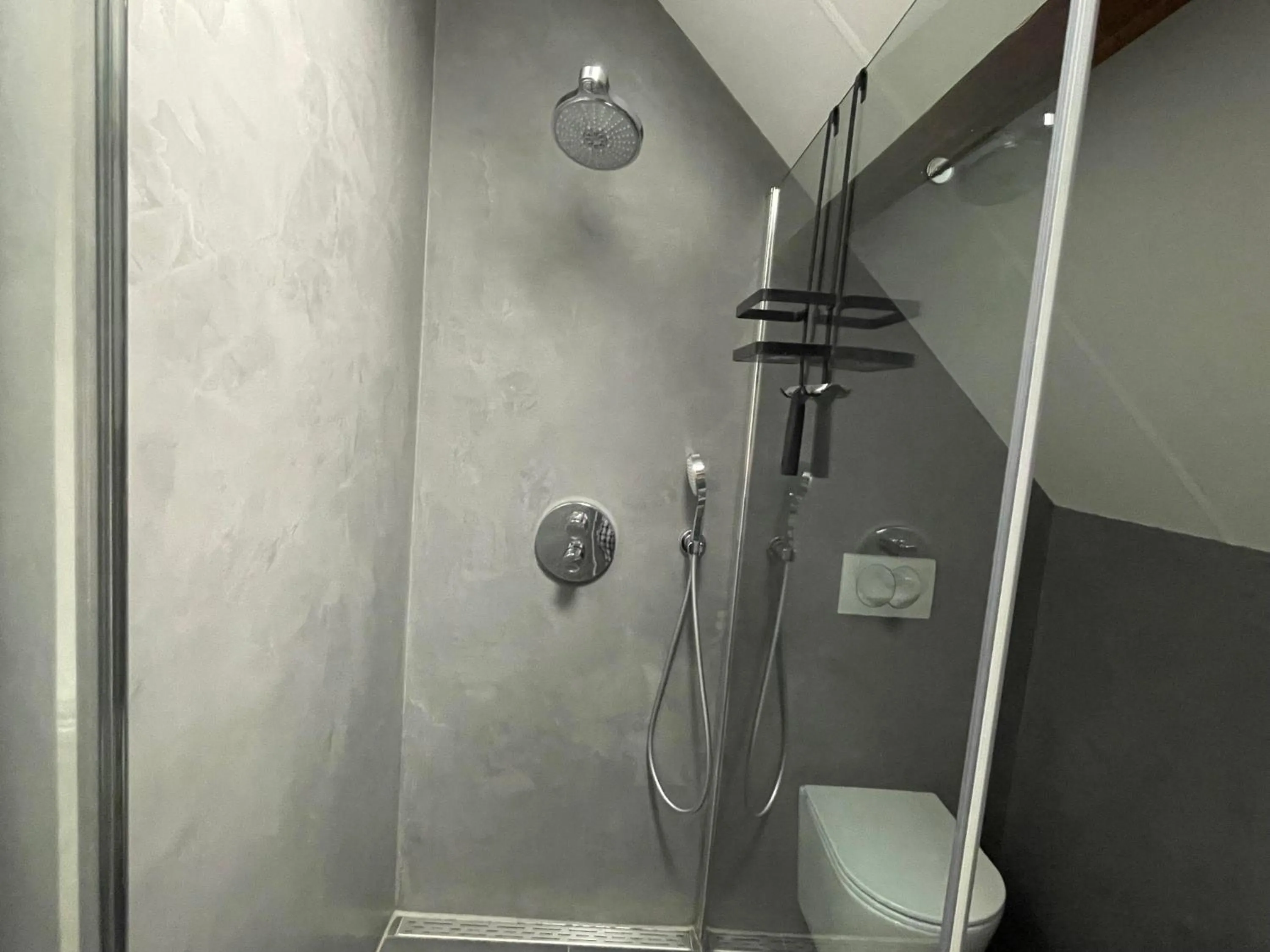 Shower in B & B 'Droom in de polder de Suite met prive sauna