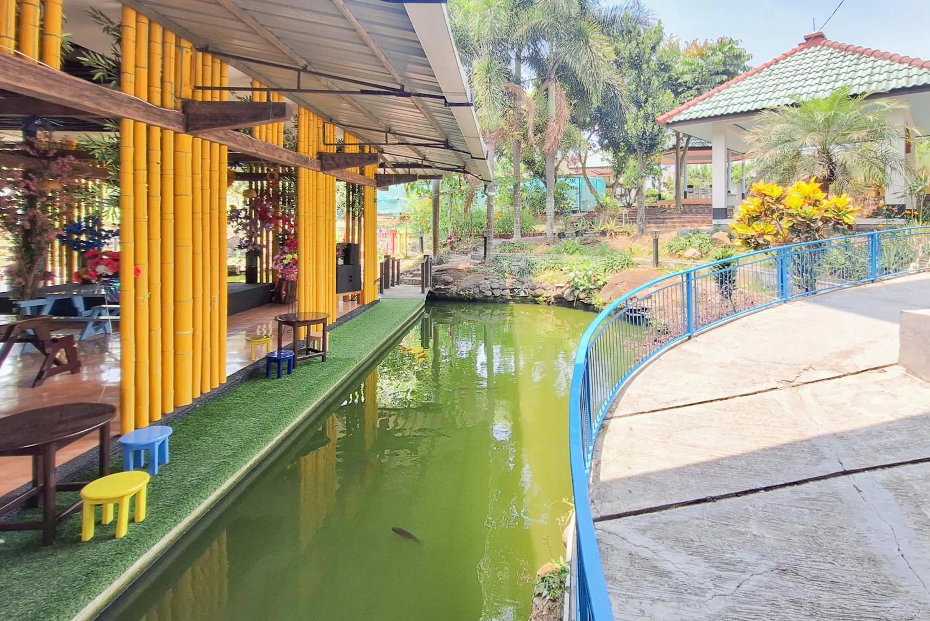 Pool view in Papa Kana Farm Mitra RedDoorz At Pacet Mojokerto