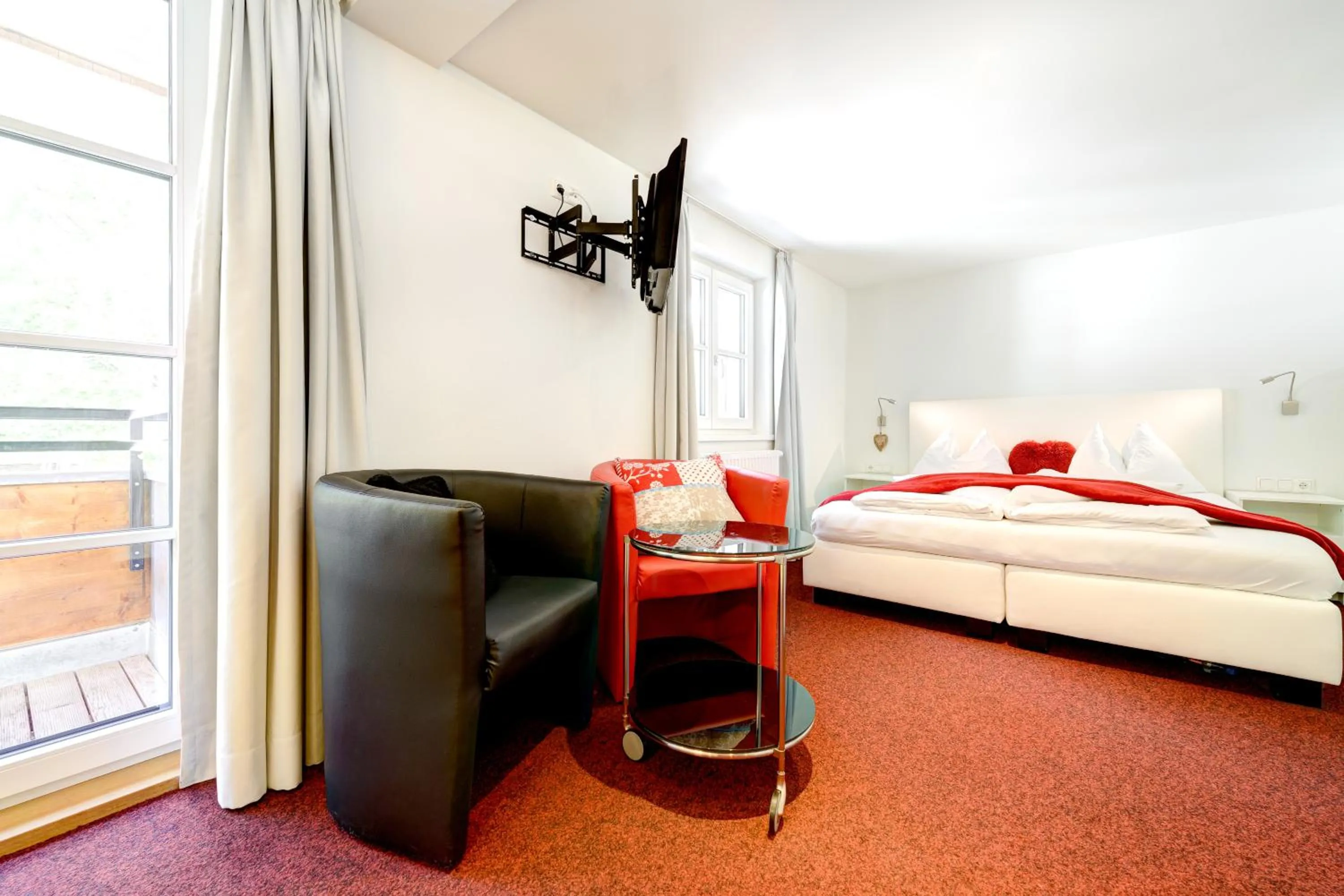Bed in Hotel Lün