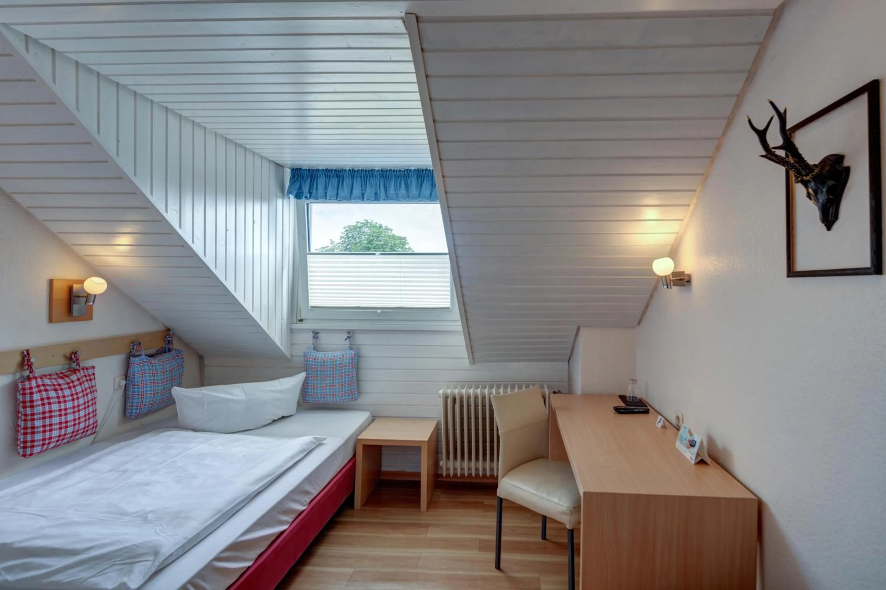 Bed in Hotel Leander