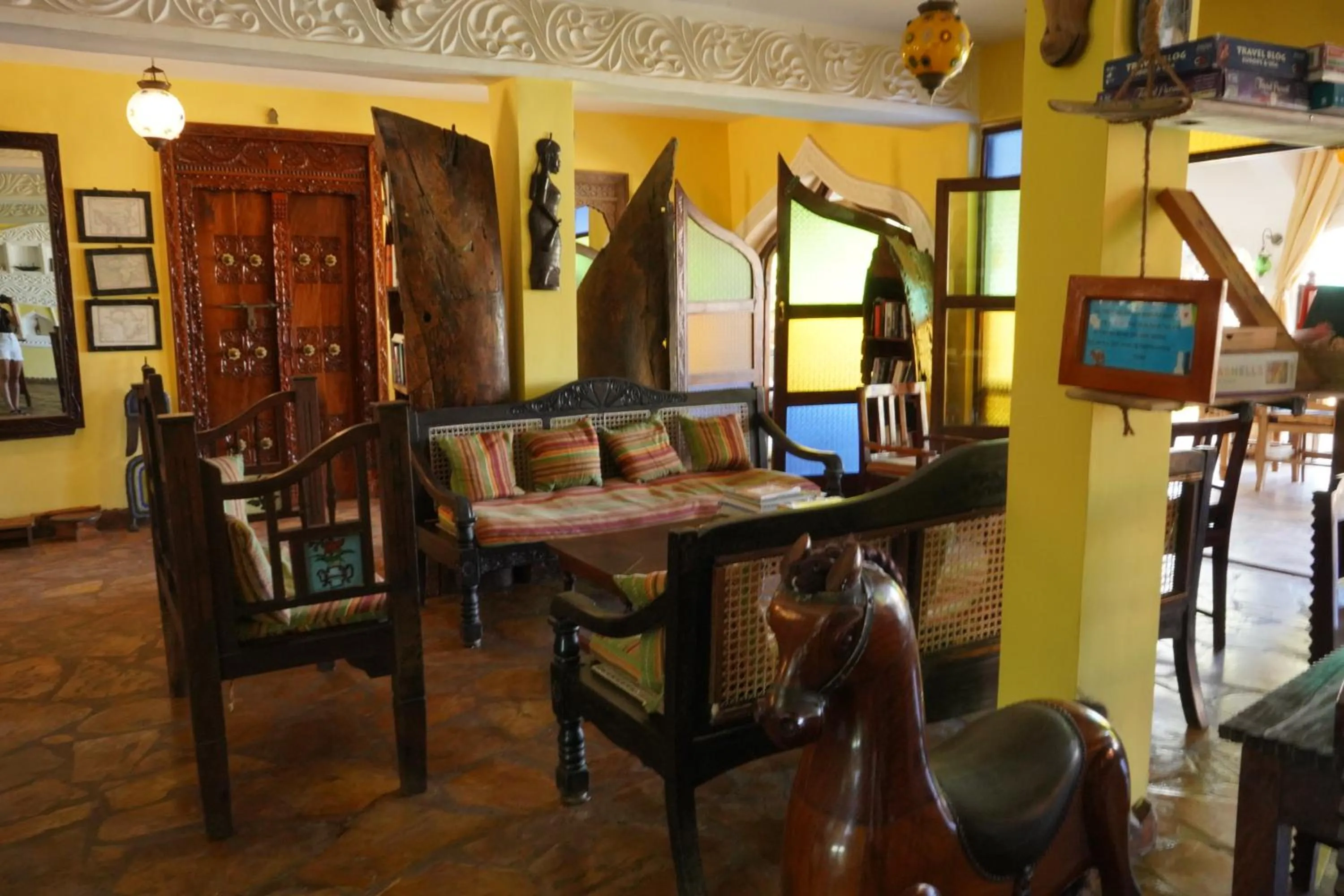 Seating area in Zanzibar House Boutique Hotel