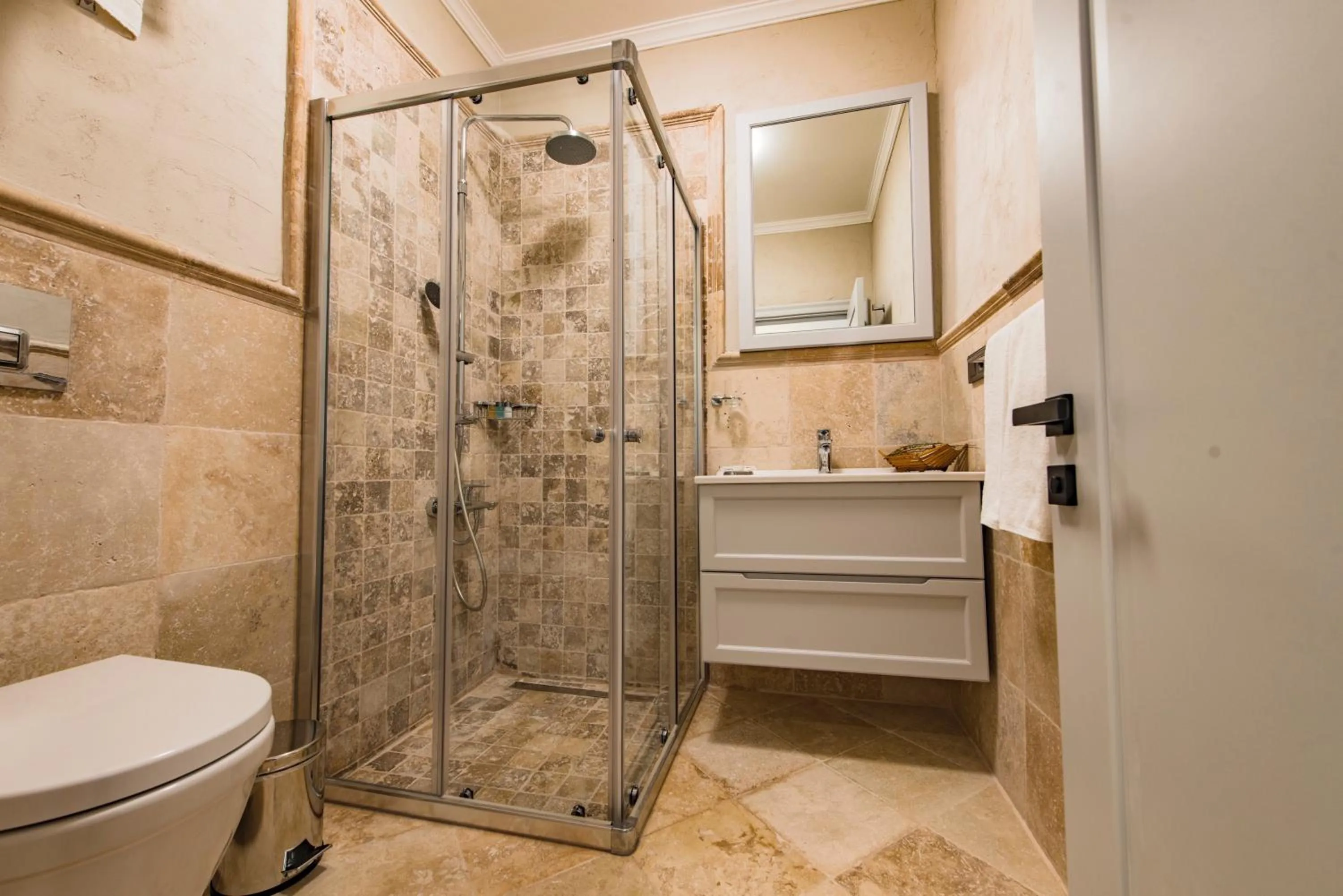 Shower in Elia Hotel Cunda by Ortunc