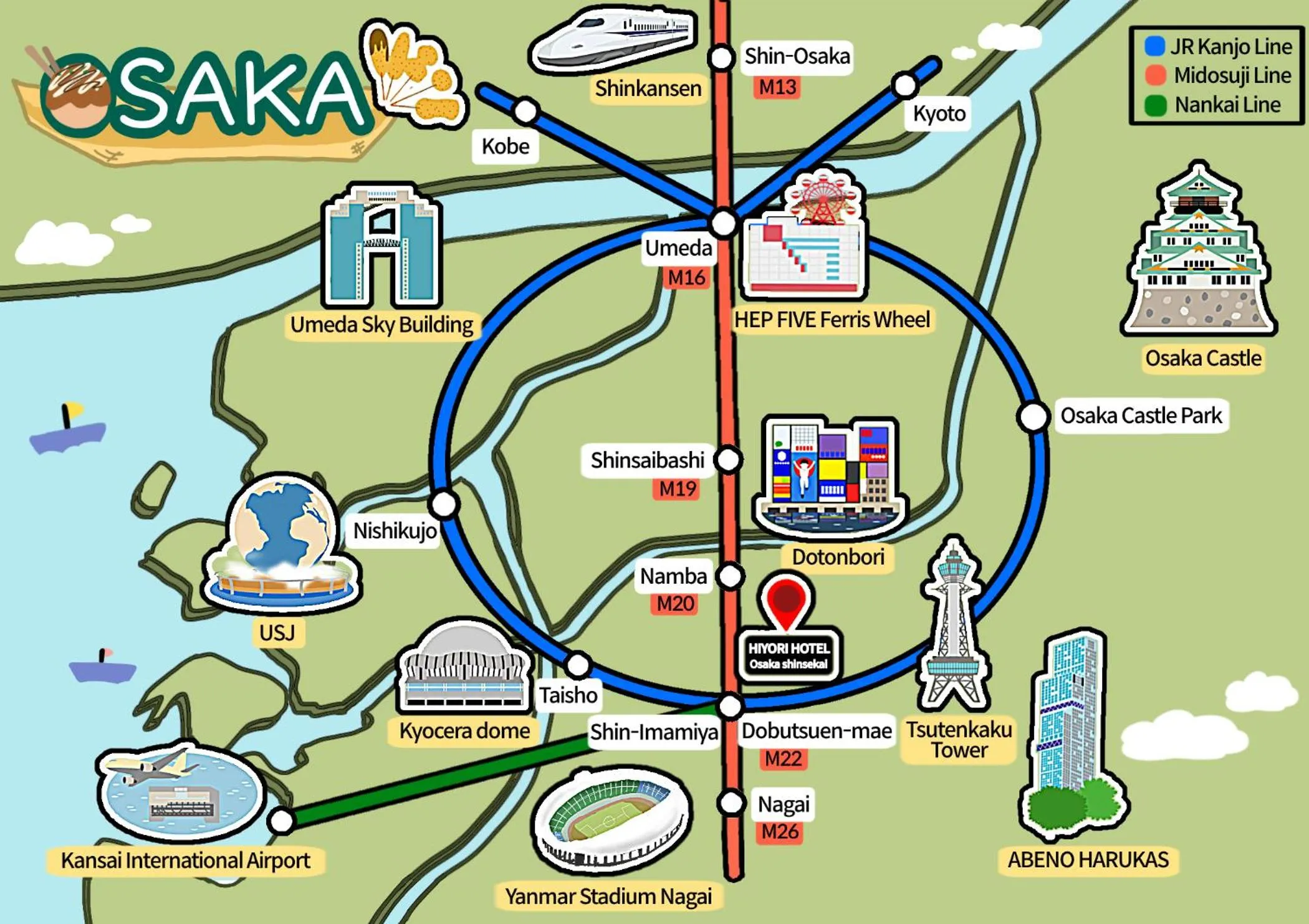 Property building in Joytel Hotel Osaka Shinsekai