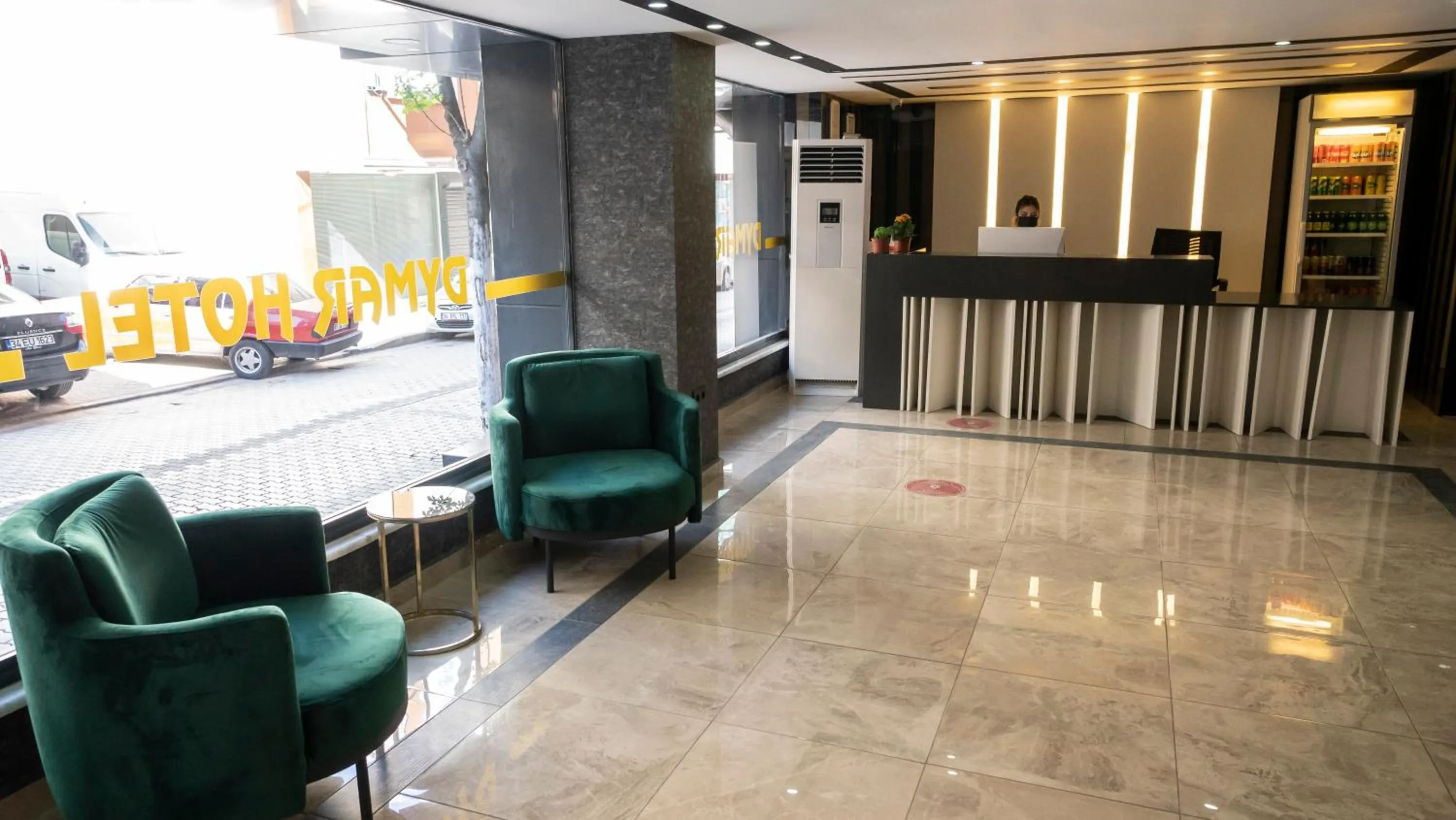 Seating area in DYMAR HOTEL