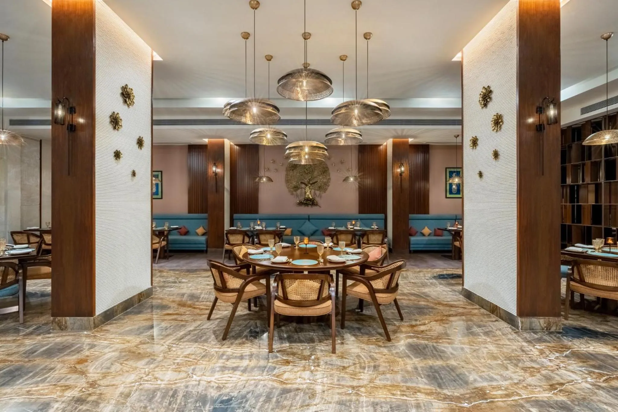 Dining area in Vivanta Ahmedabad SG Highway