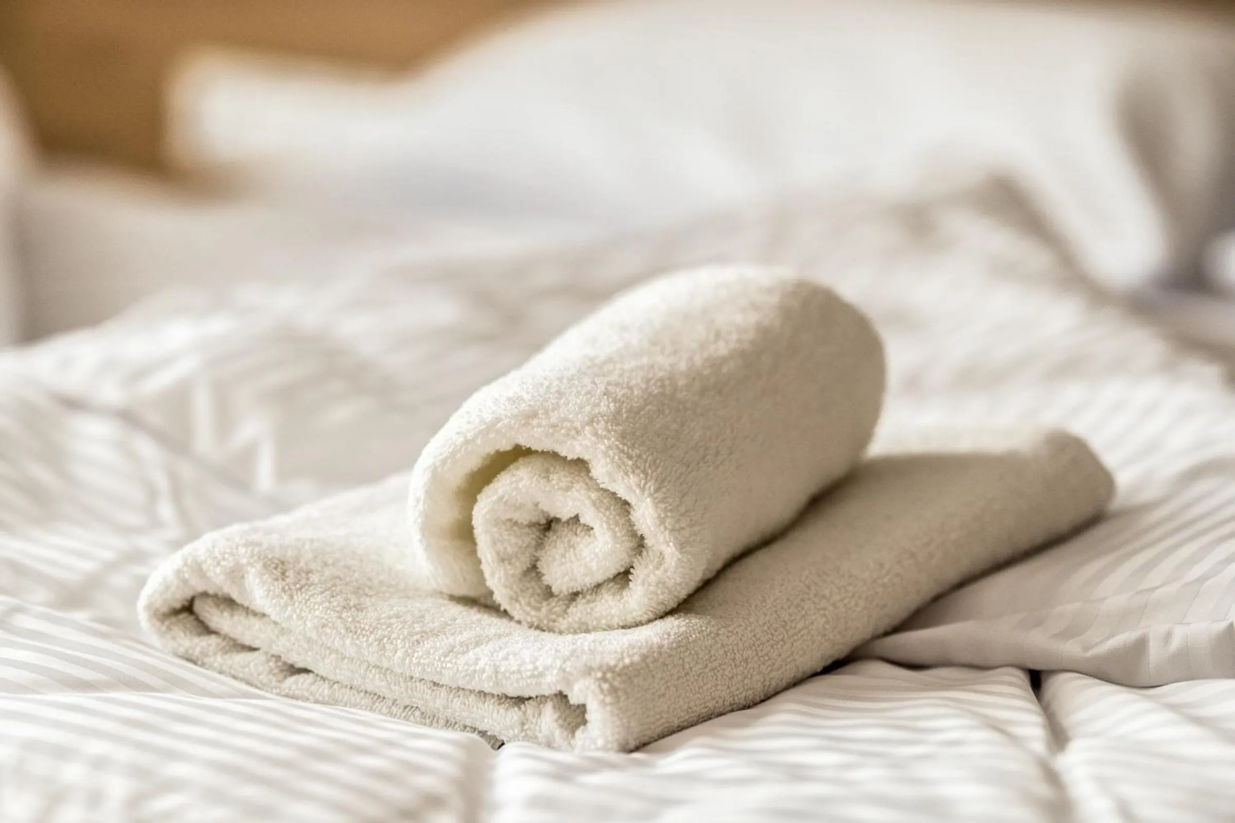 towels, Bed in Hotel Panorama