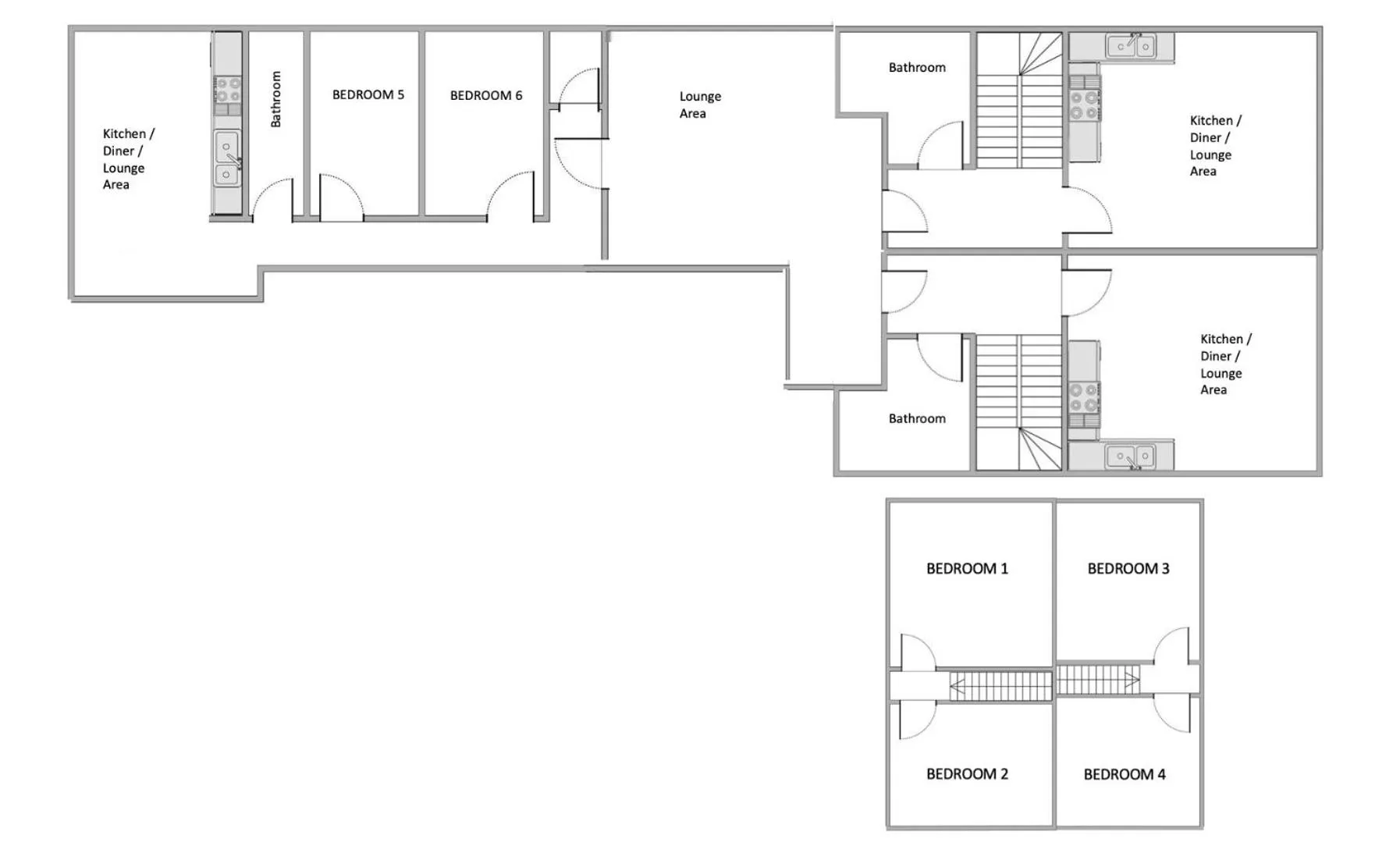 Floor plan in The Penthouse Gathering - Town Centre - Sleeps Up To 16