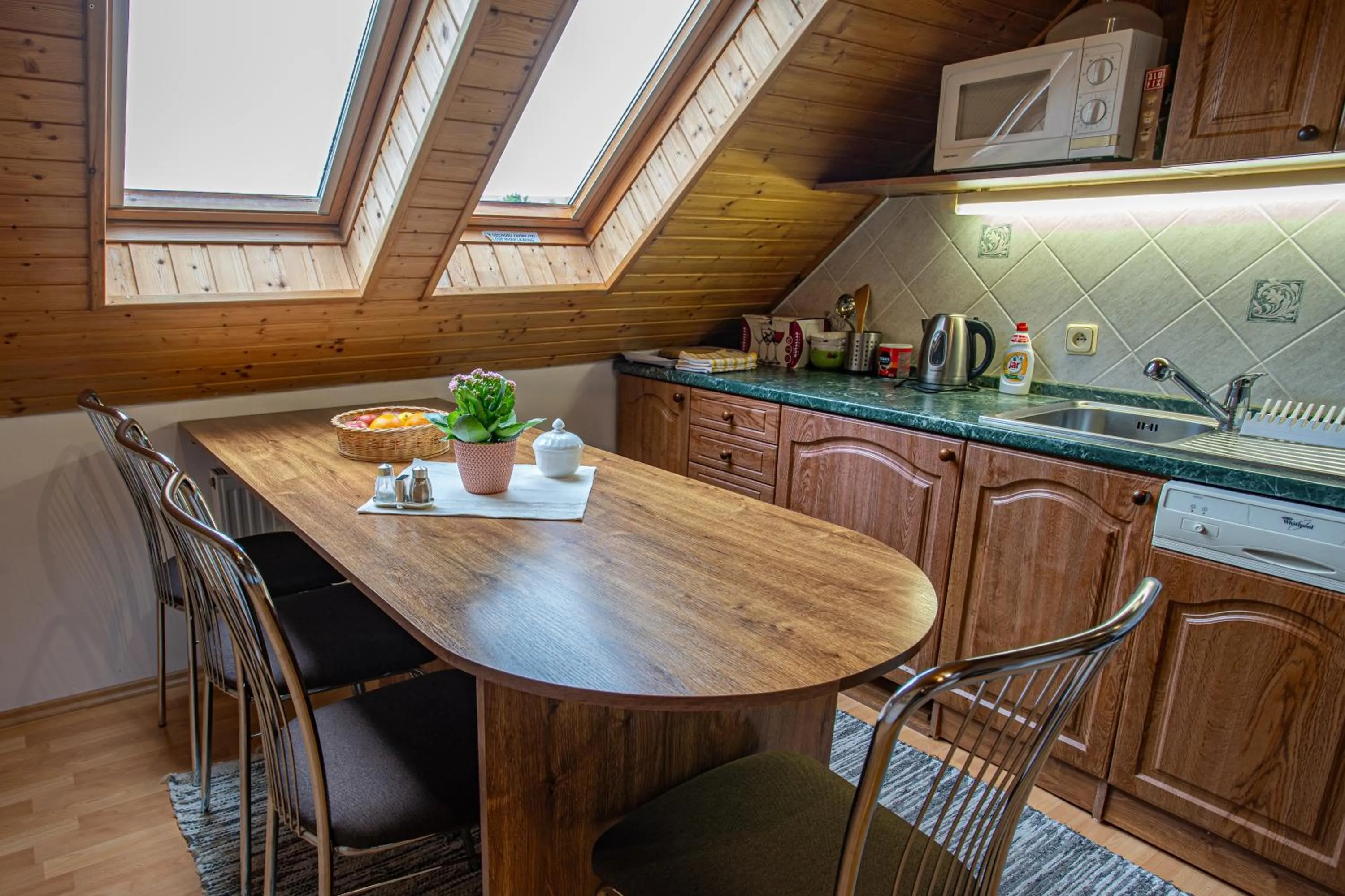 Kitchen or kitchenette in Penzion Eva Krnov