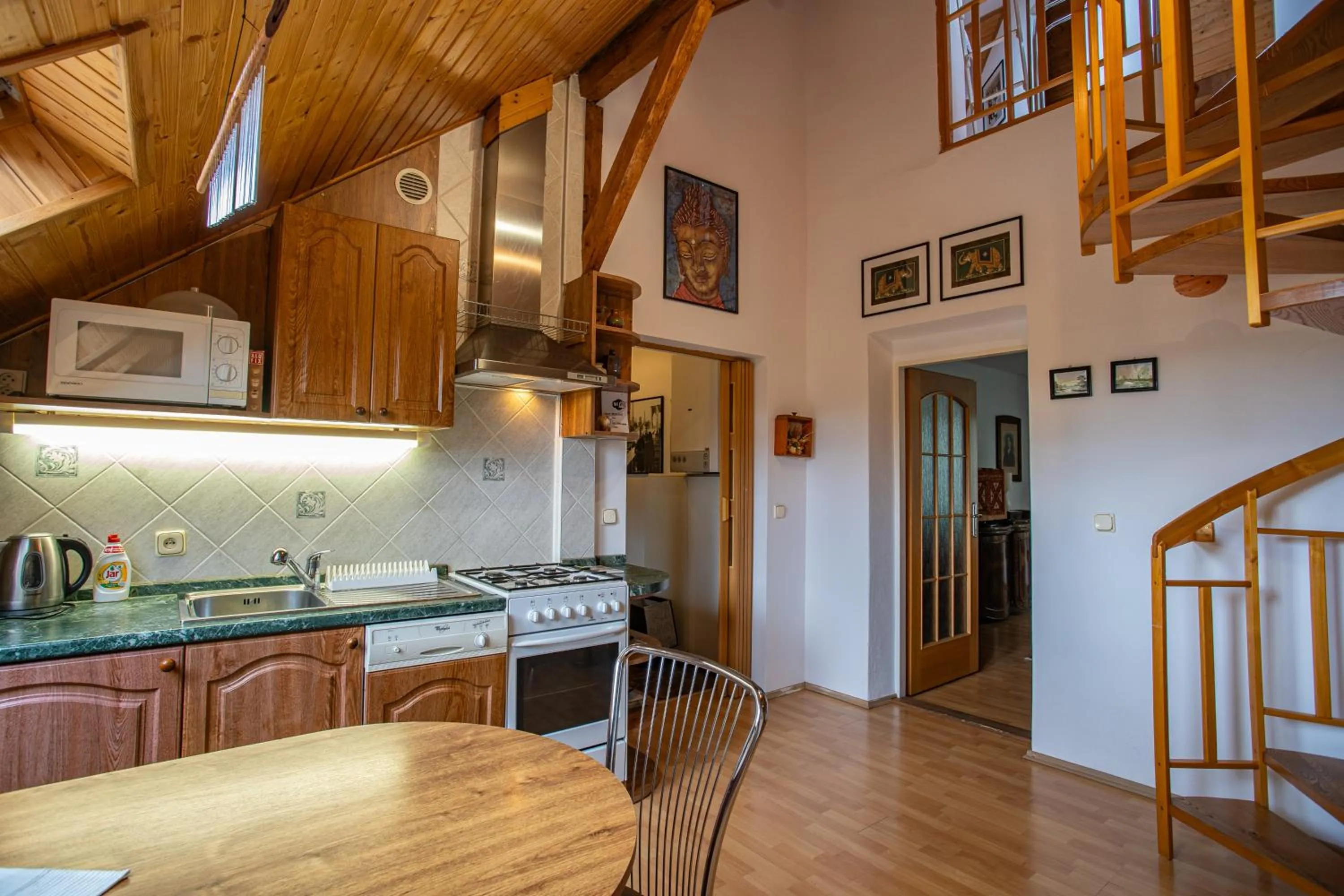 Kitchen or kitchenette in Penzion Eva Krnov
