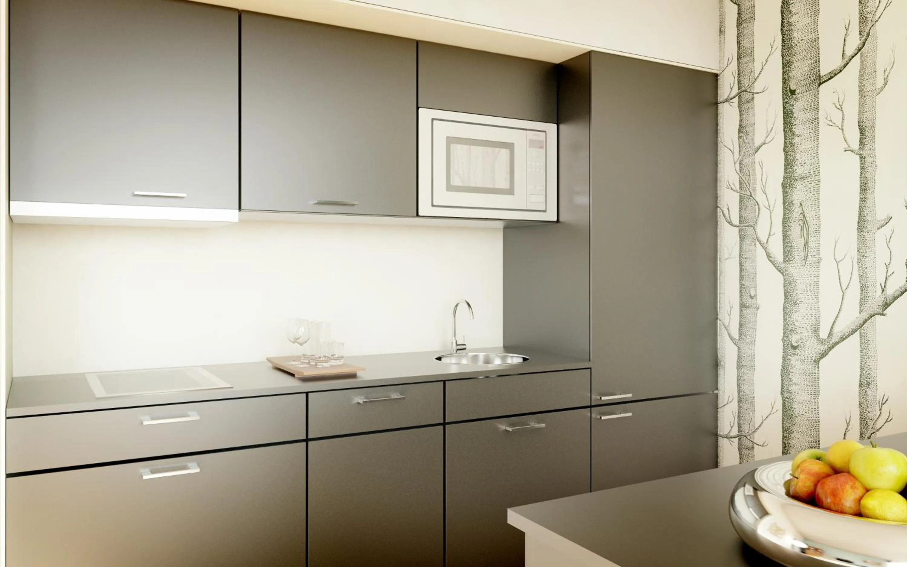 Kitchen or kitchenette in Aparthotel Lípa