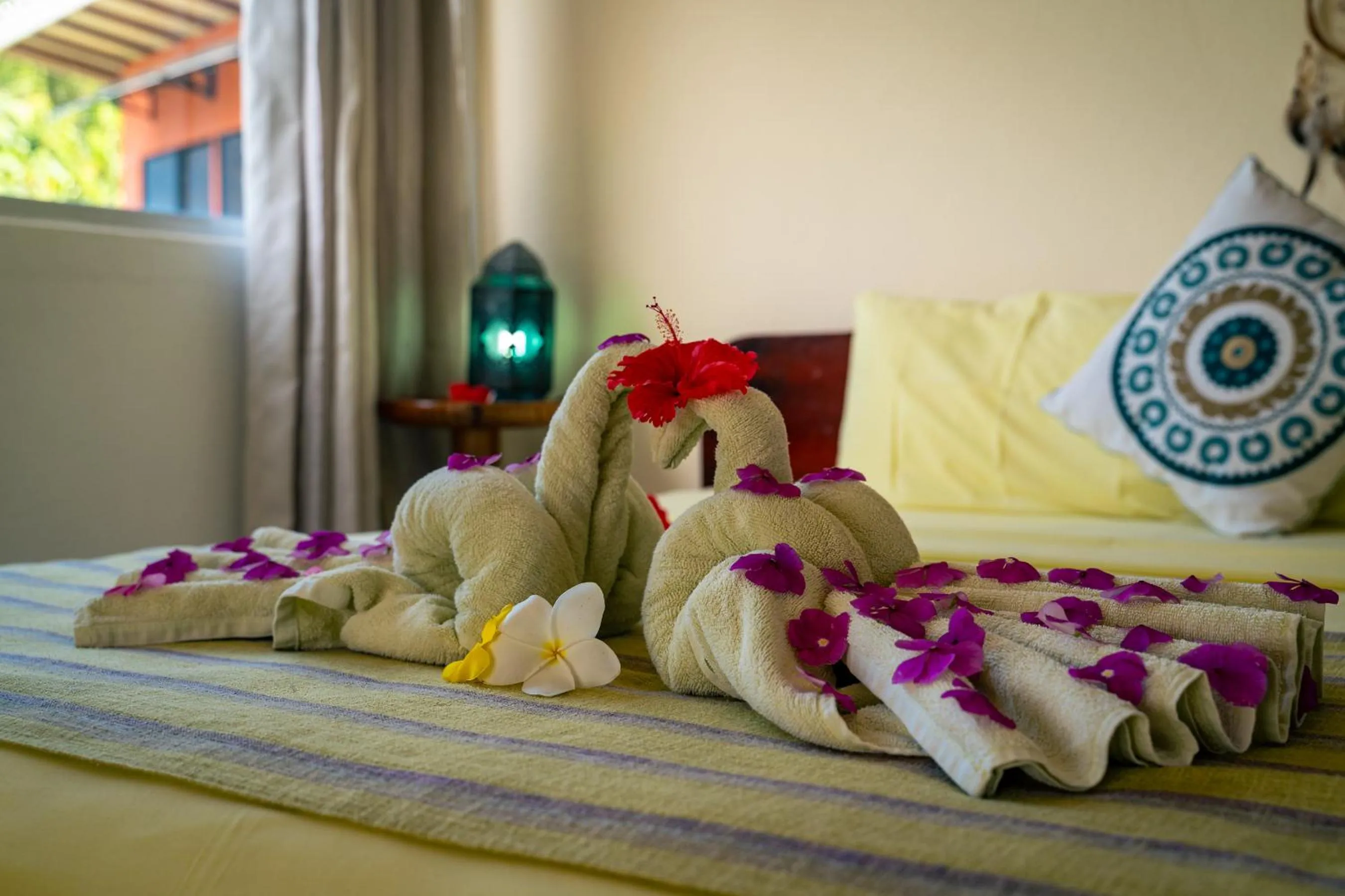 Bed in Lemongrass Lodge