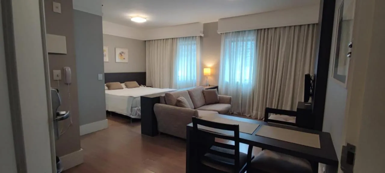 Bed in Moema Flat Luxo, Macuco
