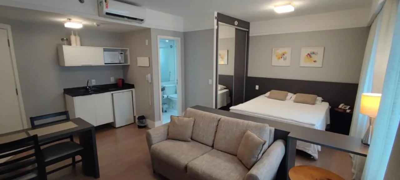 Bed in Moema Flat Luxo, Macuco