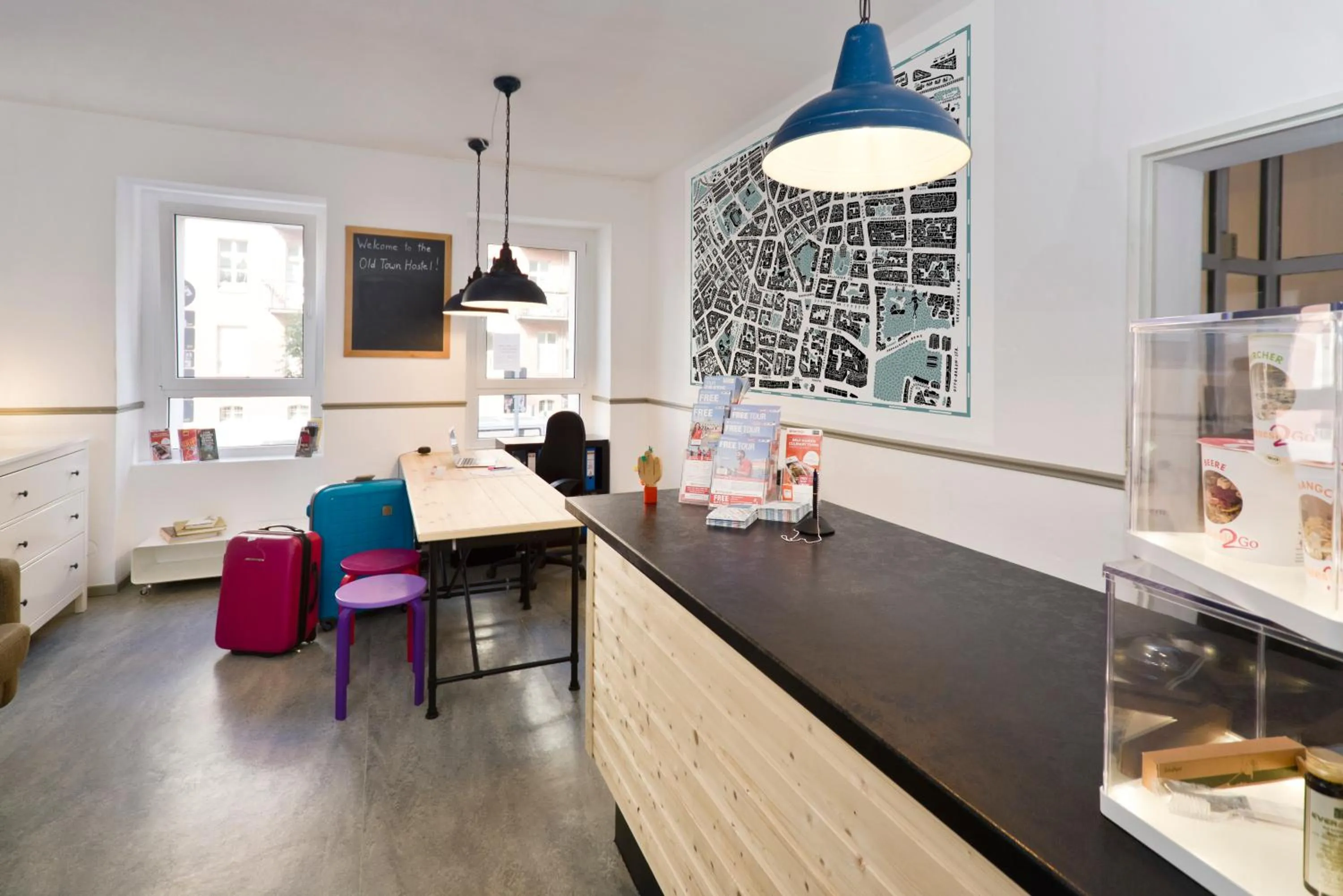 Lobby or reception in Old Town Hostel