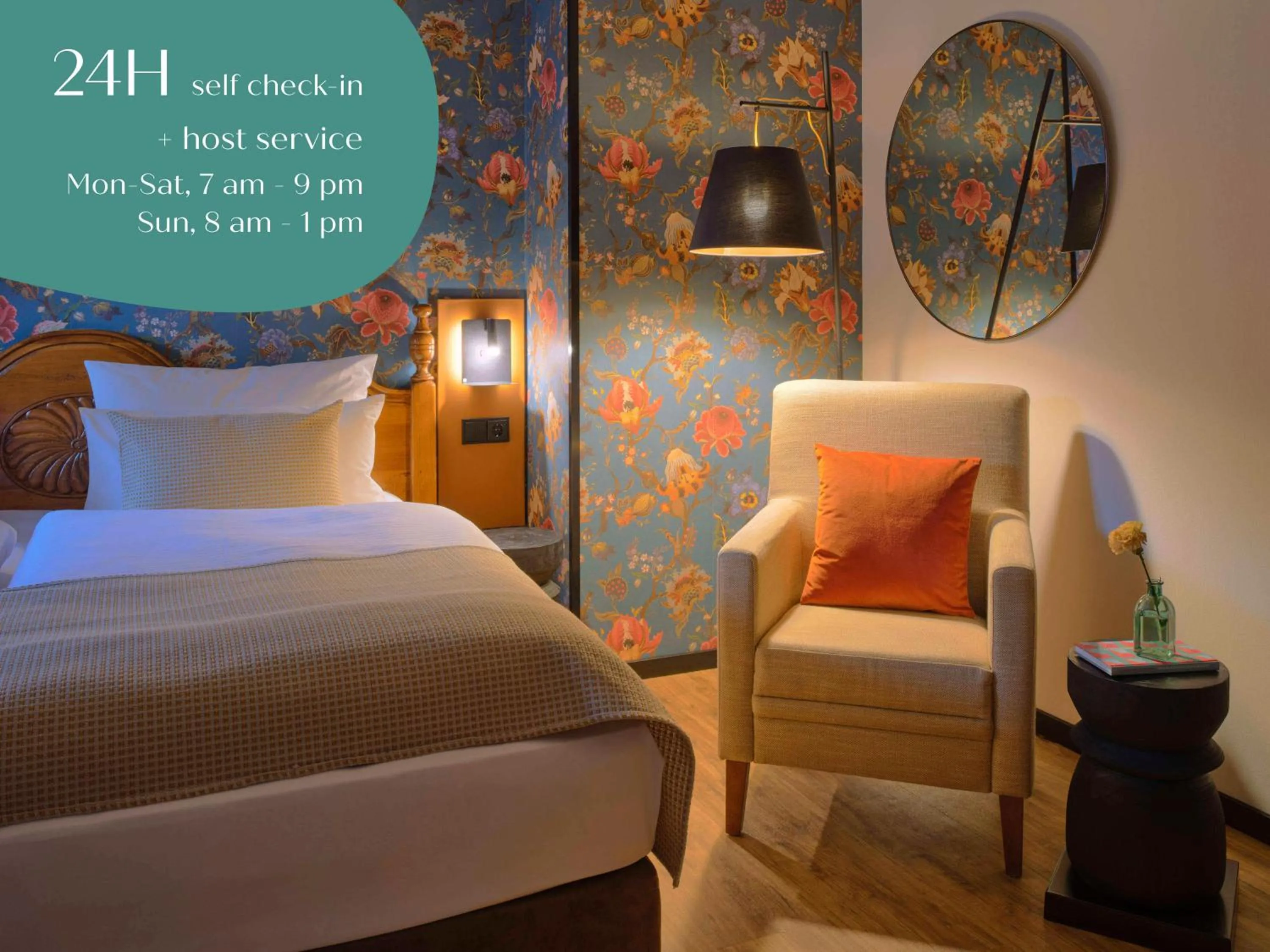 Bed in Classik Hotel Martinshof, Messe München