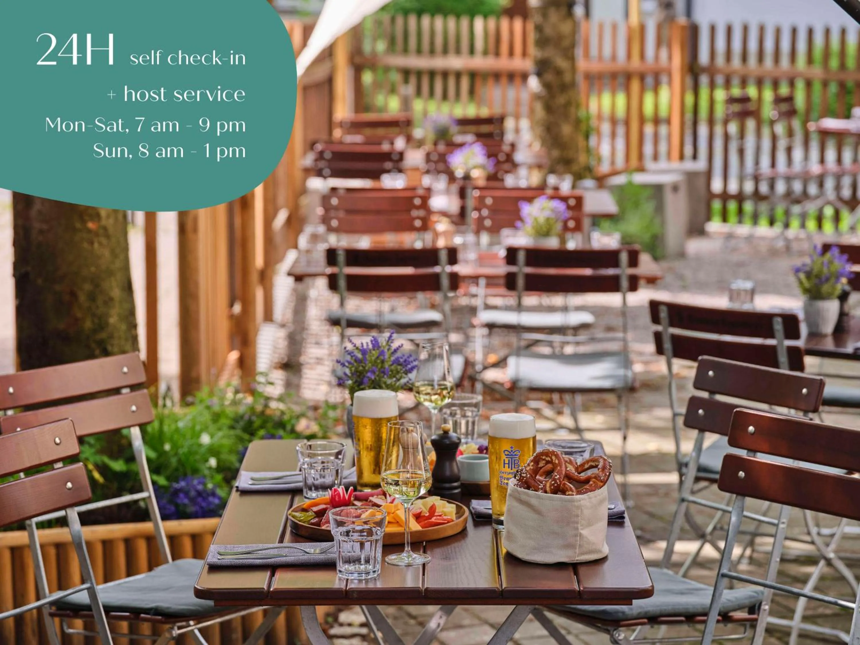 Restaurant/places to eat in Classik Hotel Martinshof, Messe München