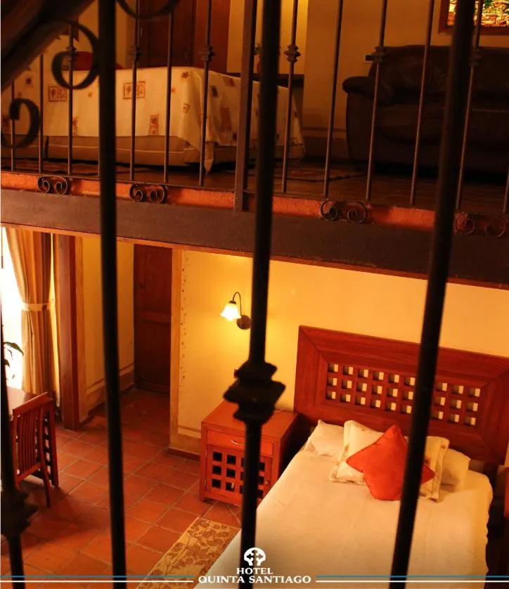 Bed in Hotel Quinta Santiago