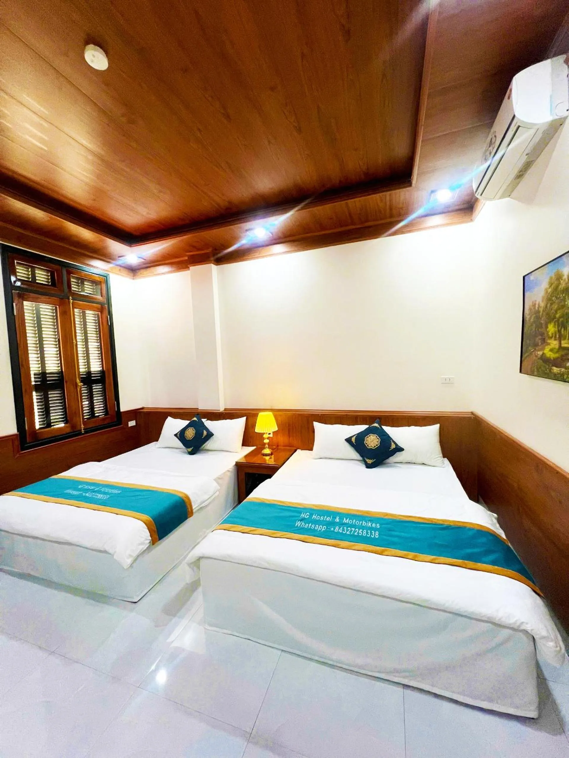 Bedroom, Bed in HG Hostel provide Tours & Motorbikes