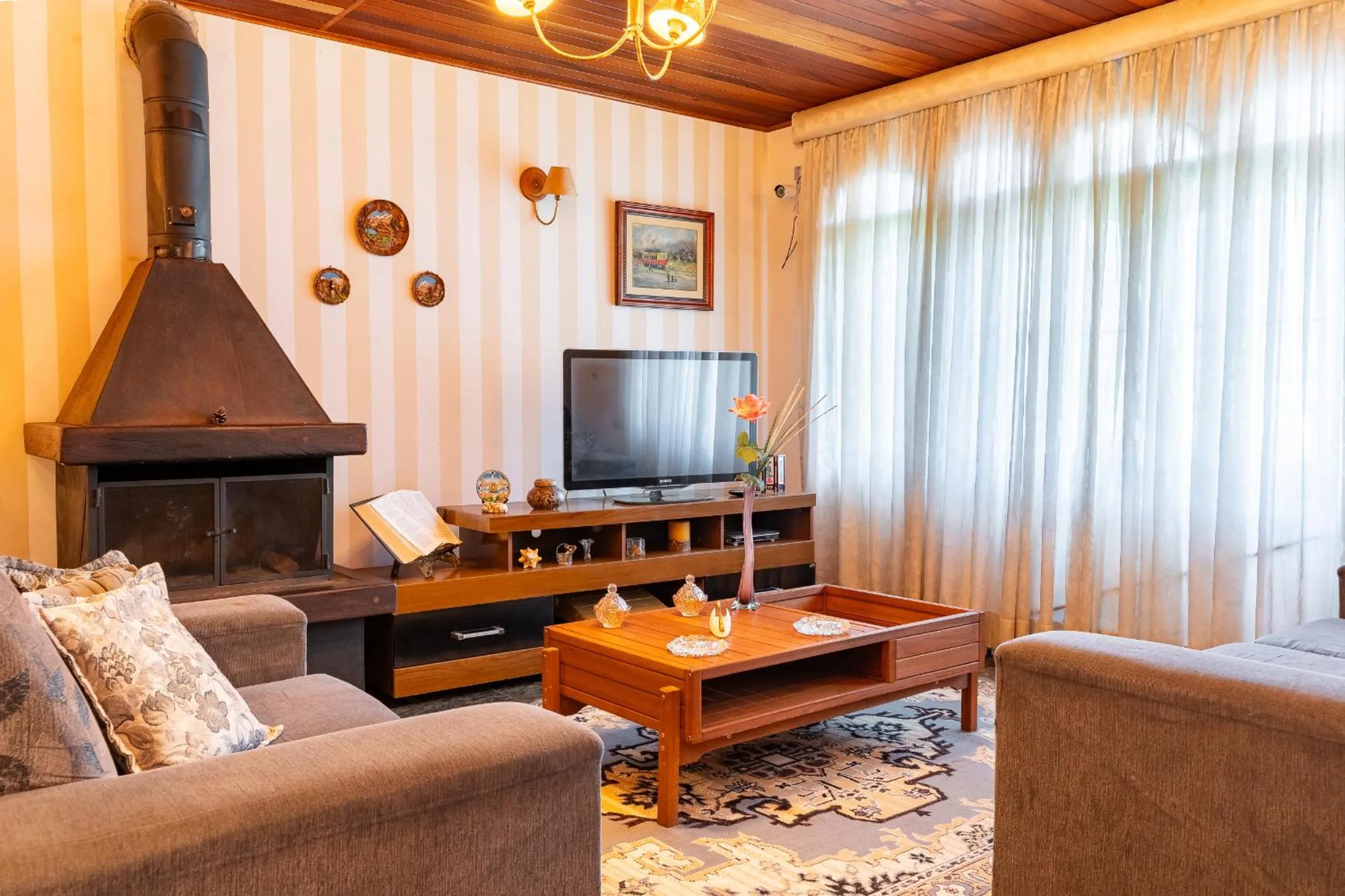 Communal lounge/ TV room in Pousada Recanto Sião