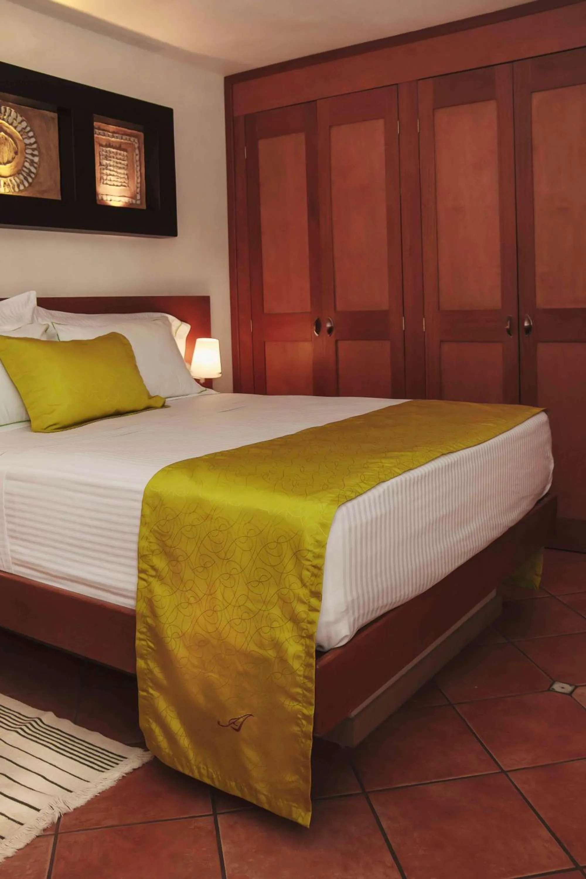 Decorative detail, Bed in Alcazar Suites