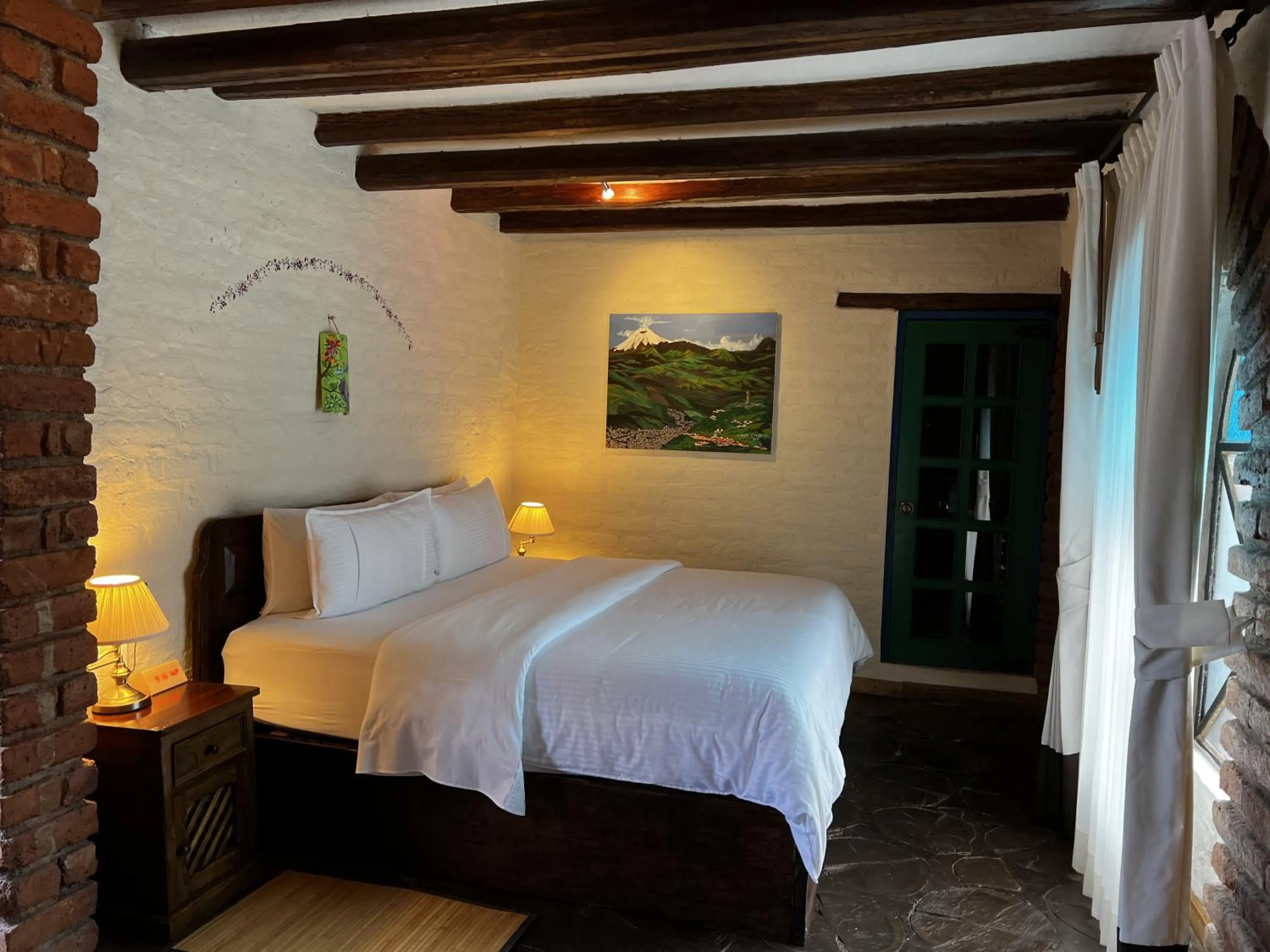 Bed in Hacienda Jimenita Wildlife Reserve