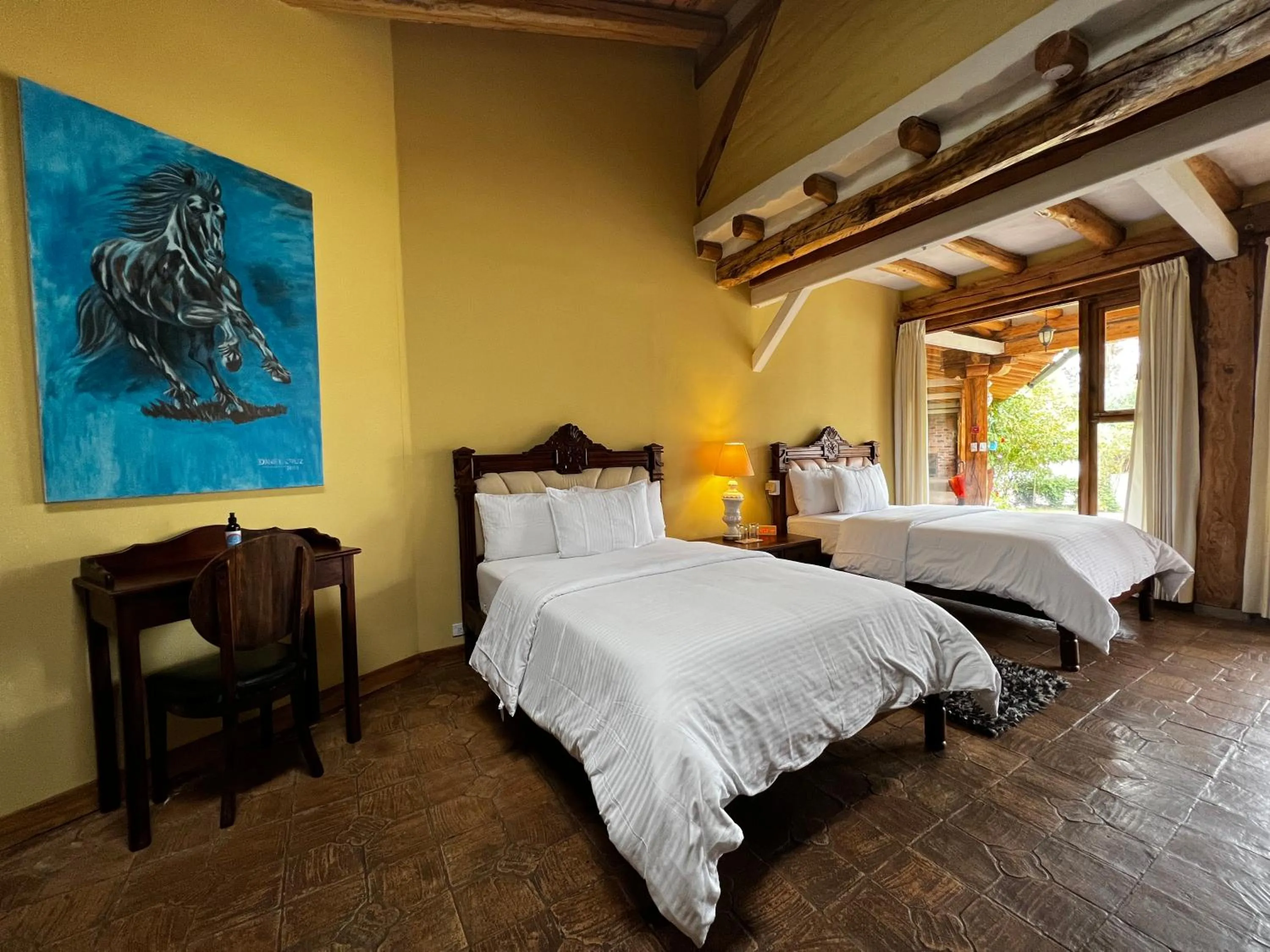 Bed in Hacienda Jimenita Wildlife Reserve