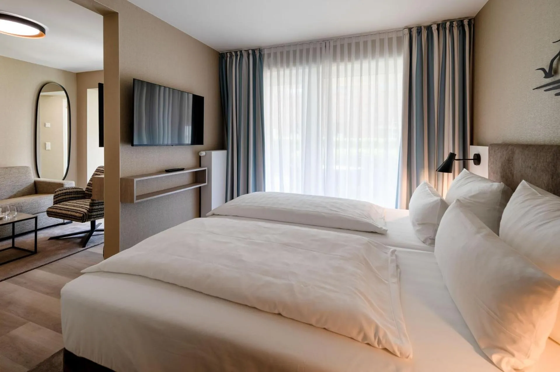 Bedroom, Bed in Hotel am Schlosspark garni