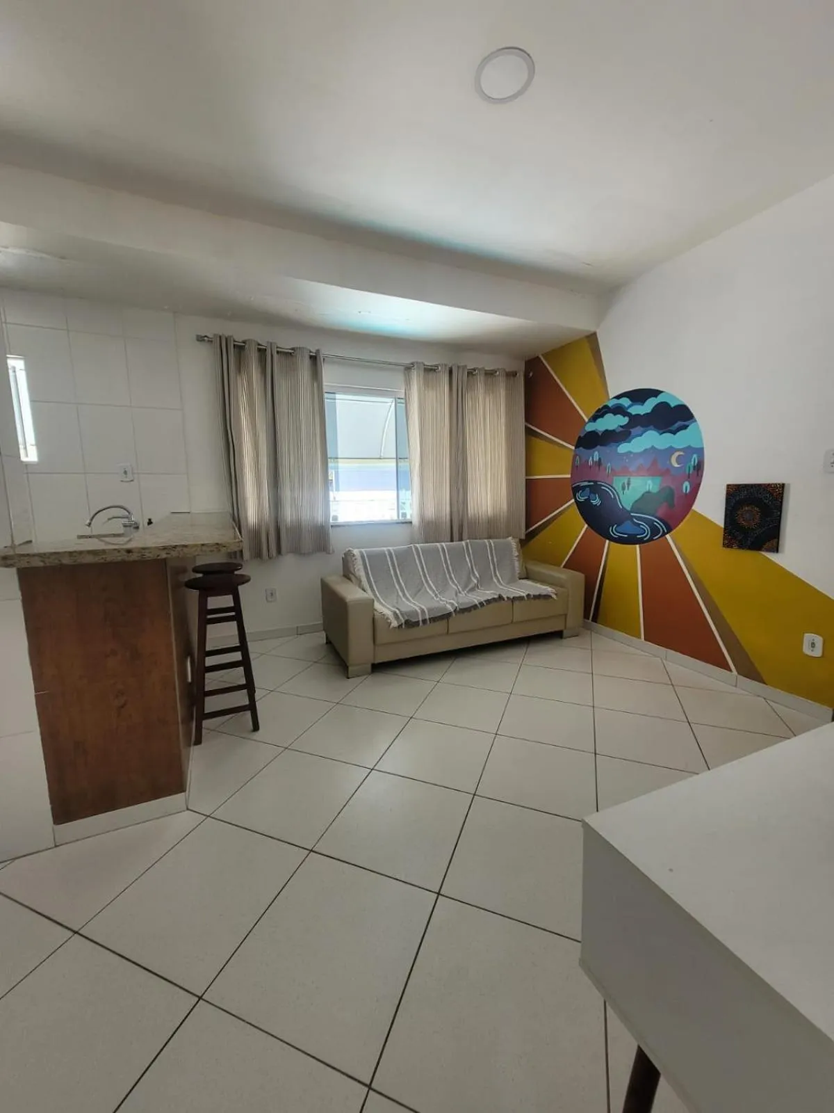 Kitchen or kitchenette, Bed in Luz & Mar