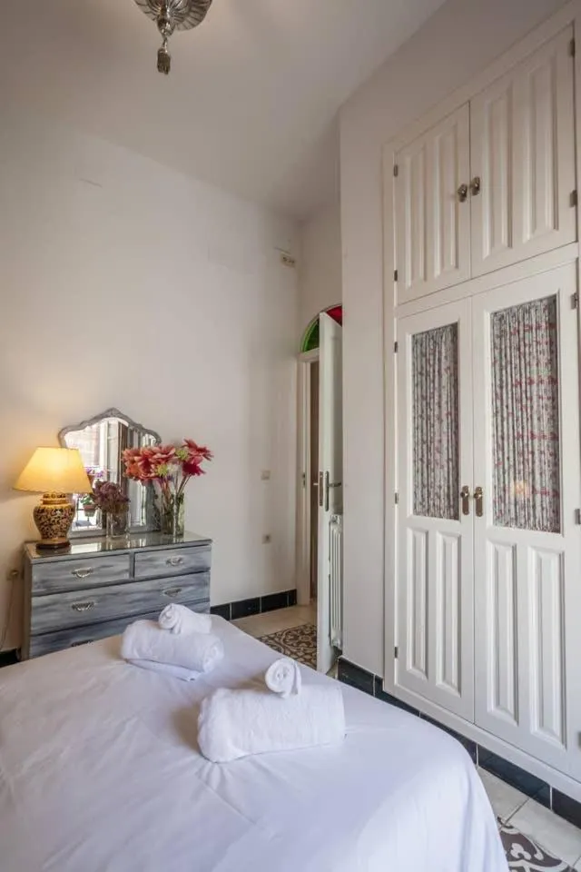Bedroom, Bed in PuraSevilla apartments