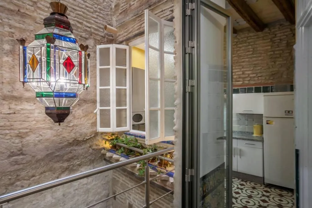 Communal kitchen in PuraSevilla apartments