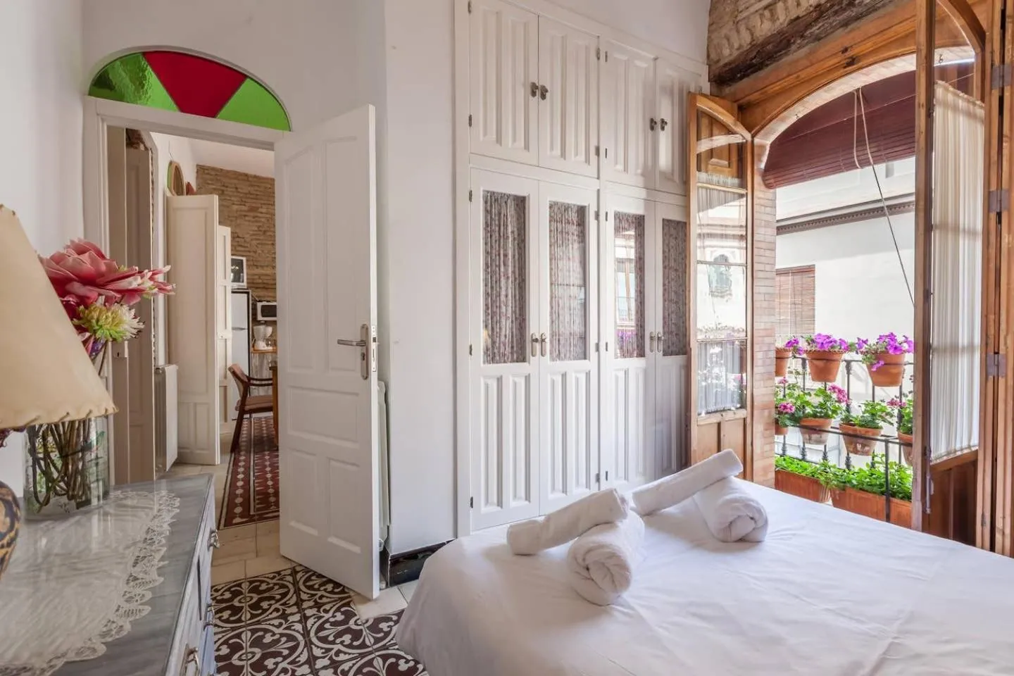 Balcony/Terrace, Bed in PuraSevilla apartments