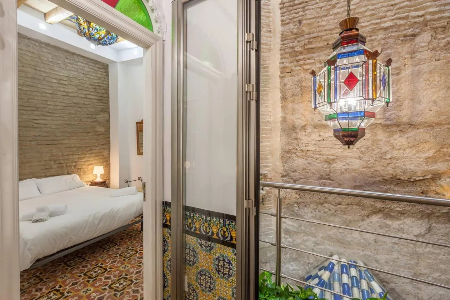 Bedroom, Bed in PuraSevilla apartments