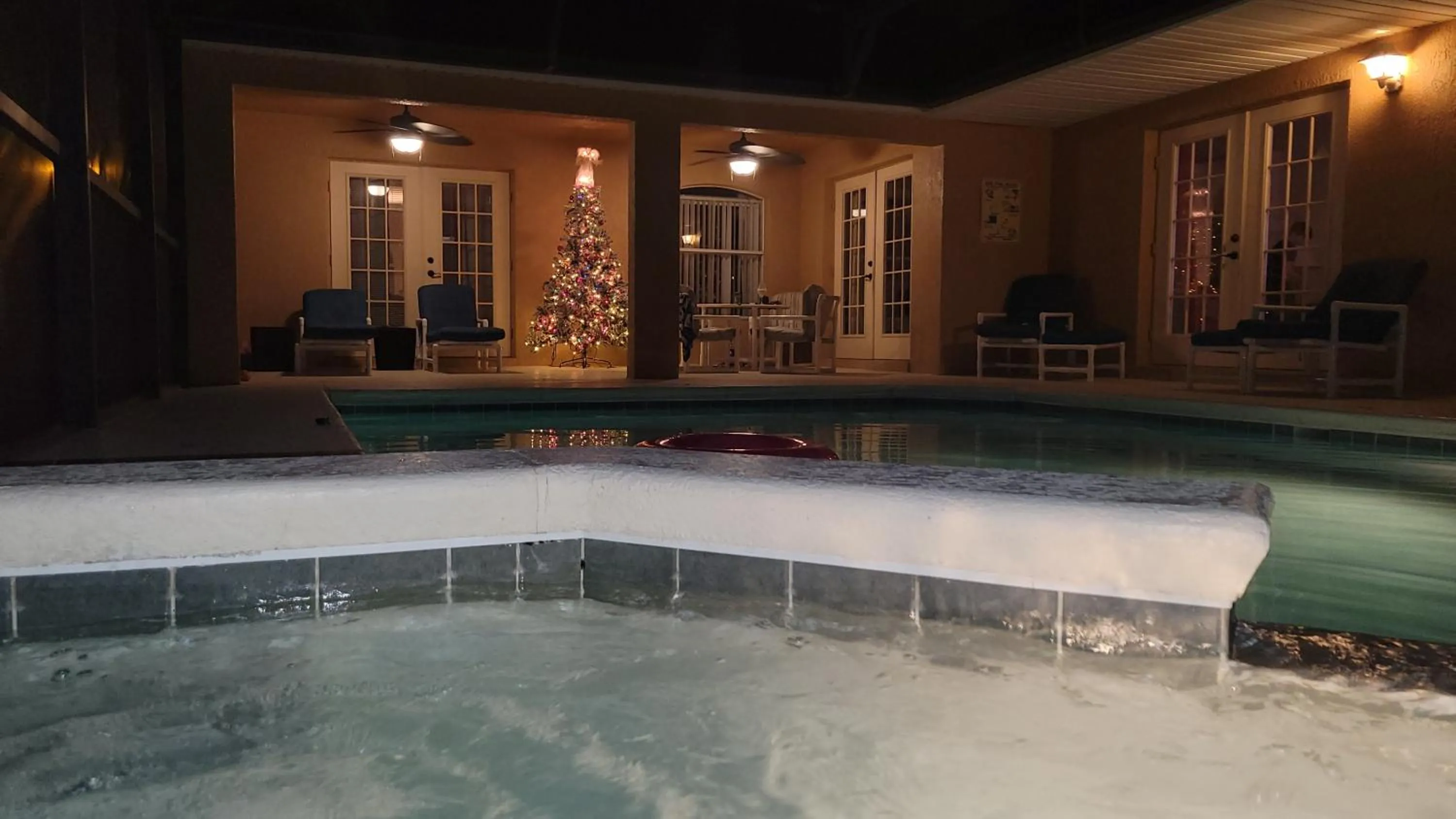 Balcony/Terrace in Family Vacation Home With Pool and Spa Near Disney and Universal