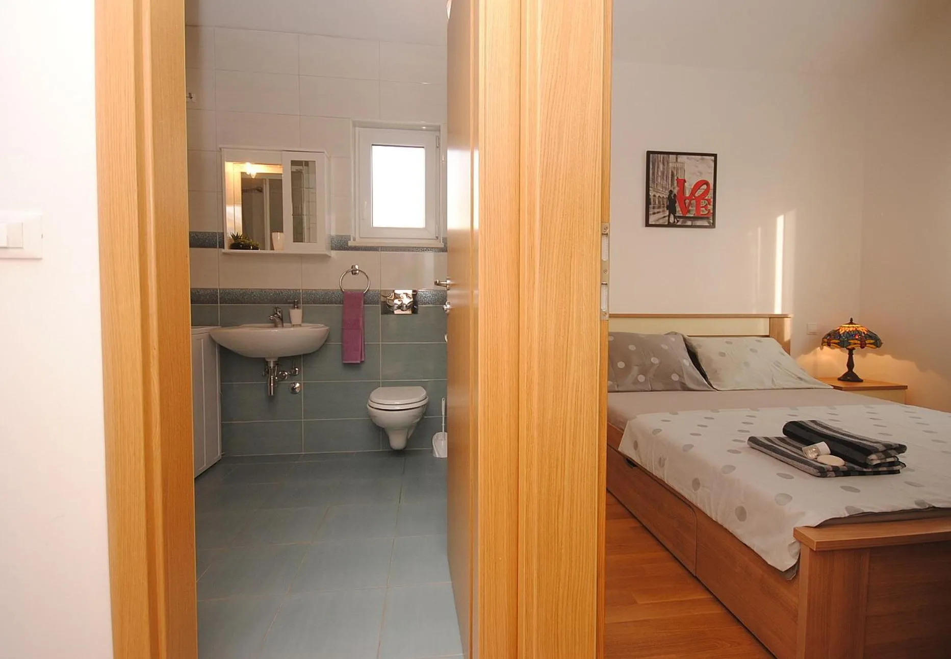 Toilet, Bed in Apartment NOEL