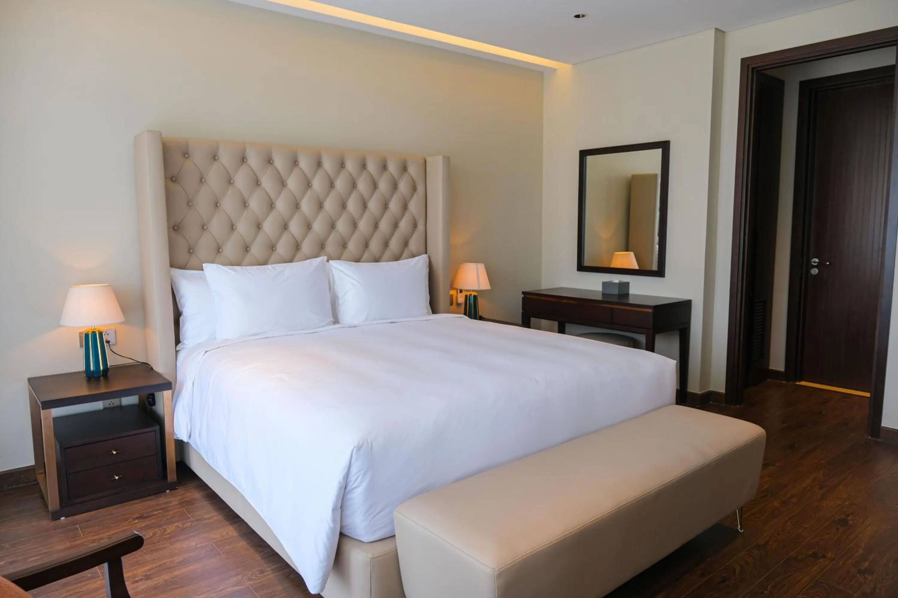 Bed in Wyndham Sky Lake Resort and Villas