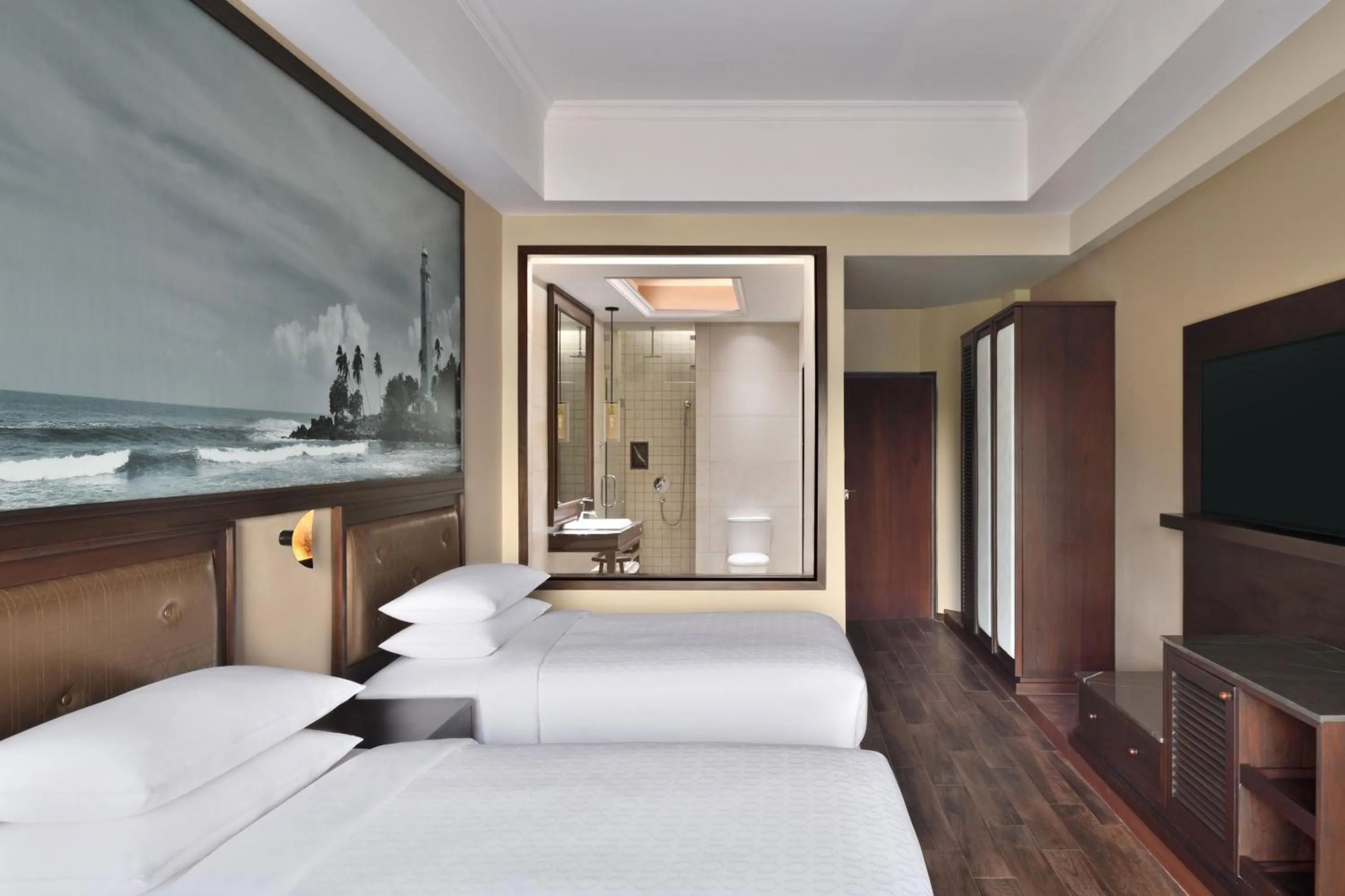 Bed in Sheraton Kosgoda Turtle Beach Resort