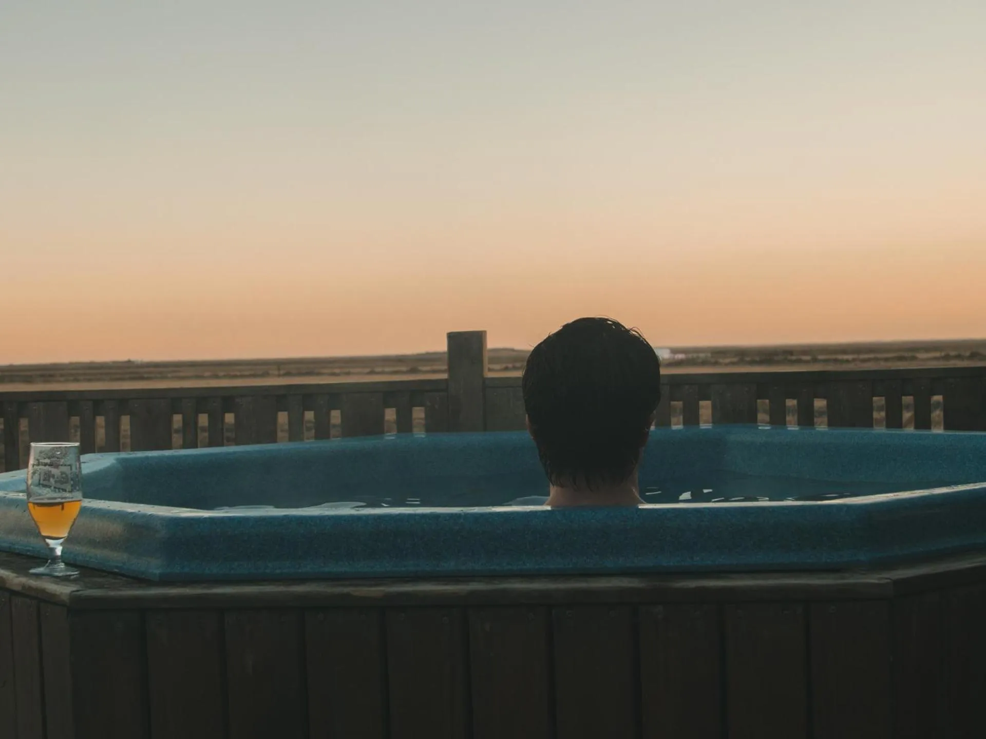 Hot Tub in Guesthouse Eldhestar