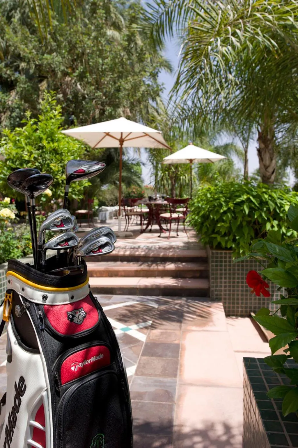 Patio in Palmeraie Golf Suites By Pickalbatros