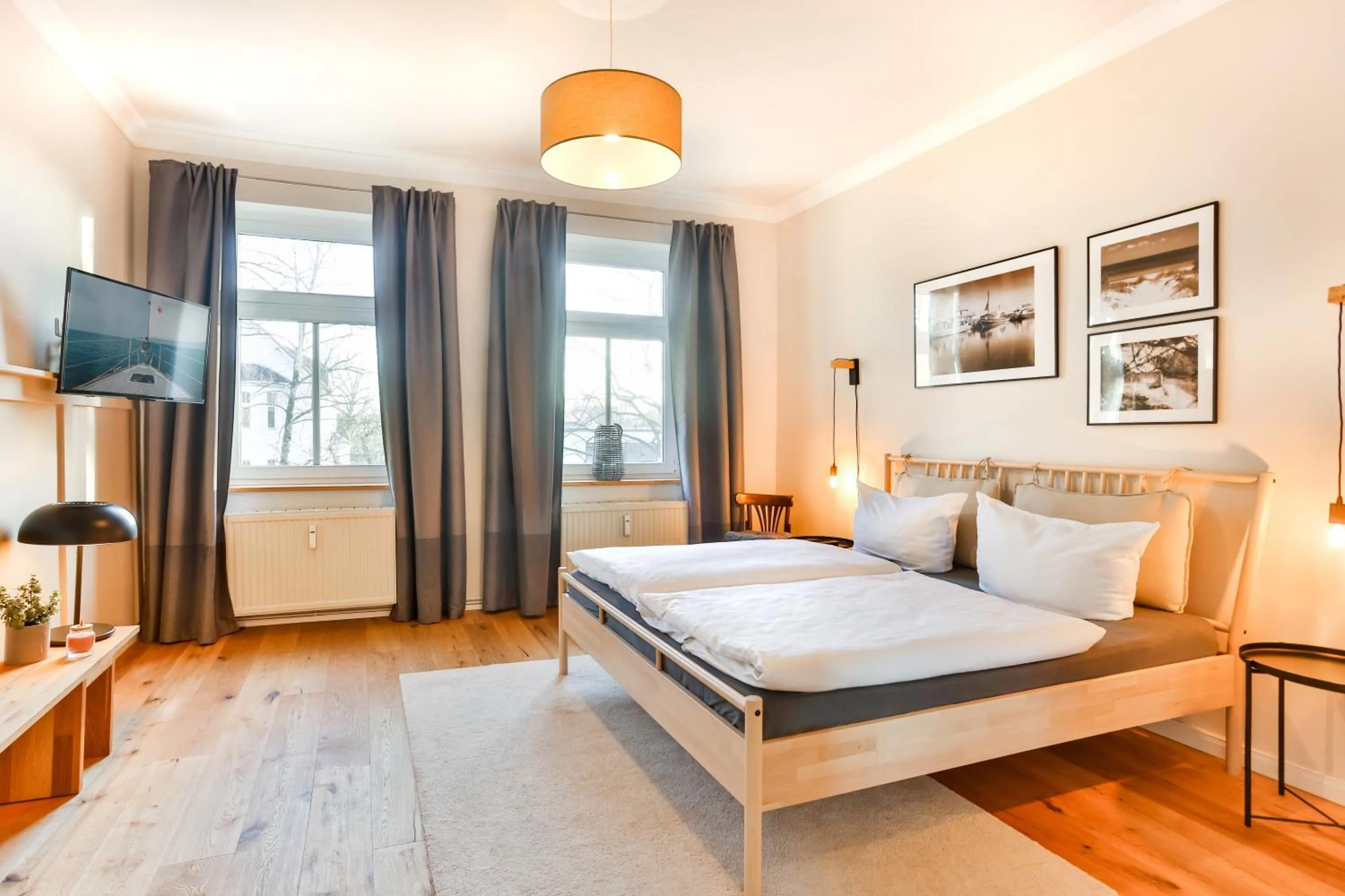 Bedroom, Bed in Ferienwohnung an der Brunnenaue