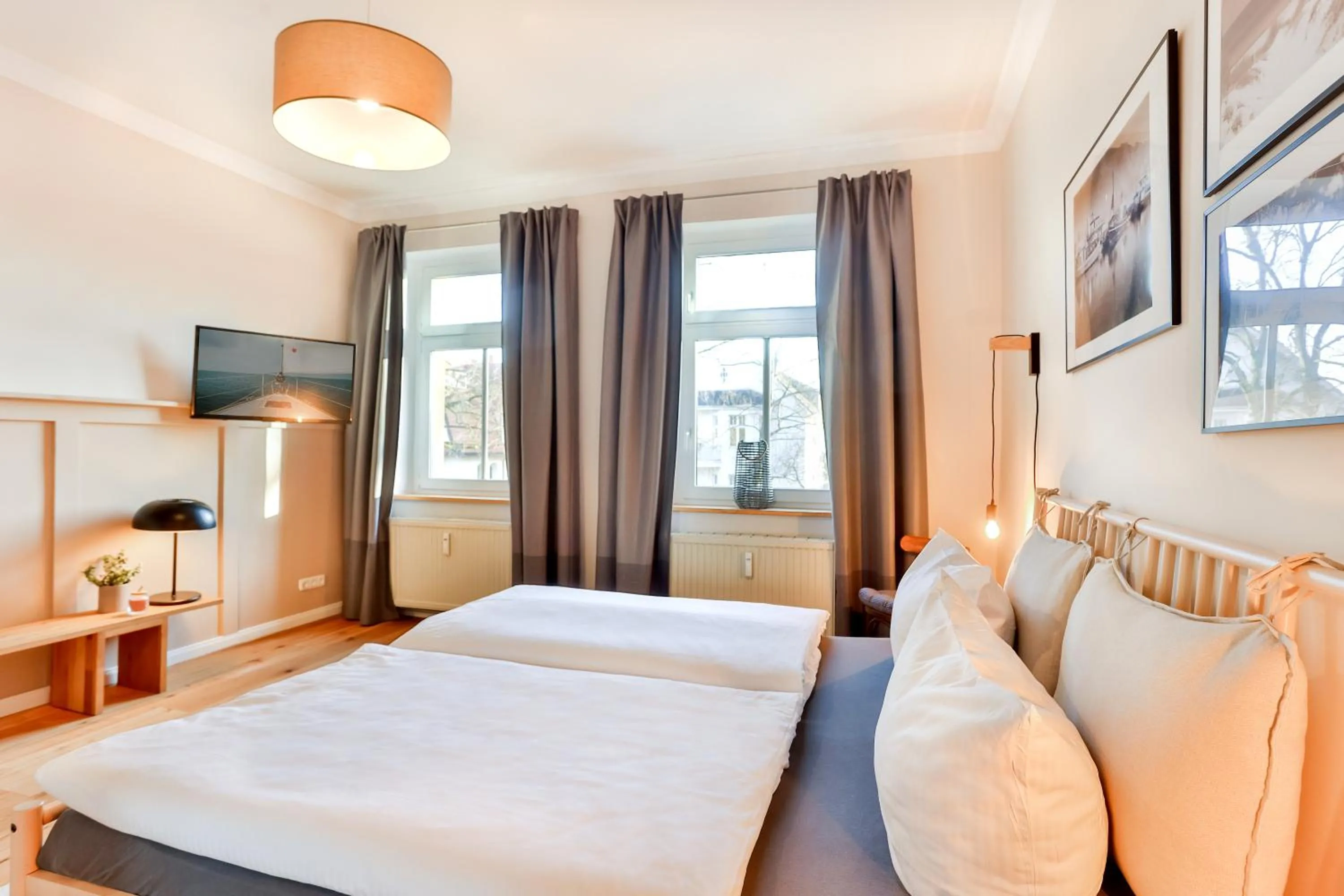 Bedroom, Bed in Ferienwohnung an der Brunnenaue