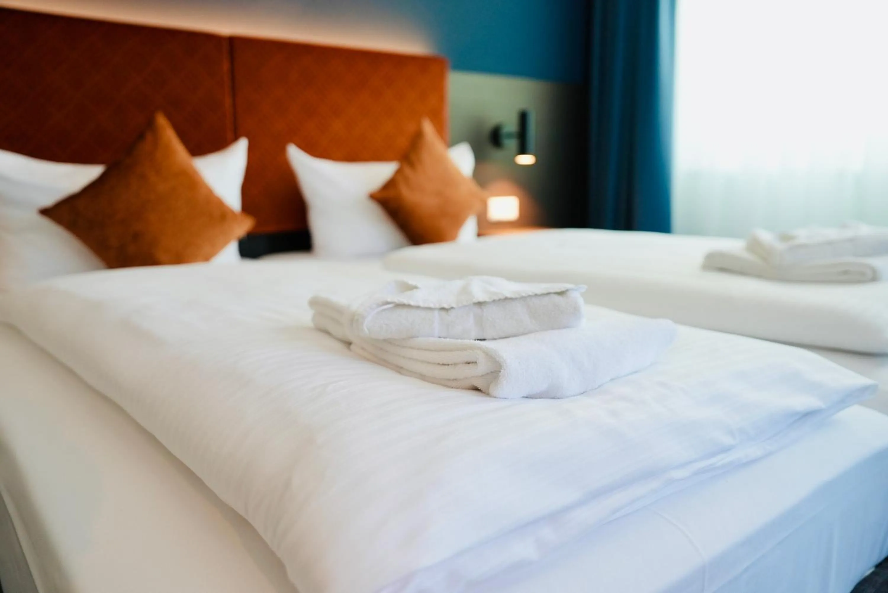 Bed in Arthotel Ambassador Wiesbaden - FREE PARKING