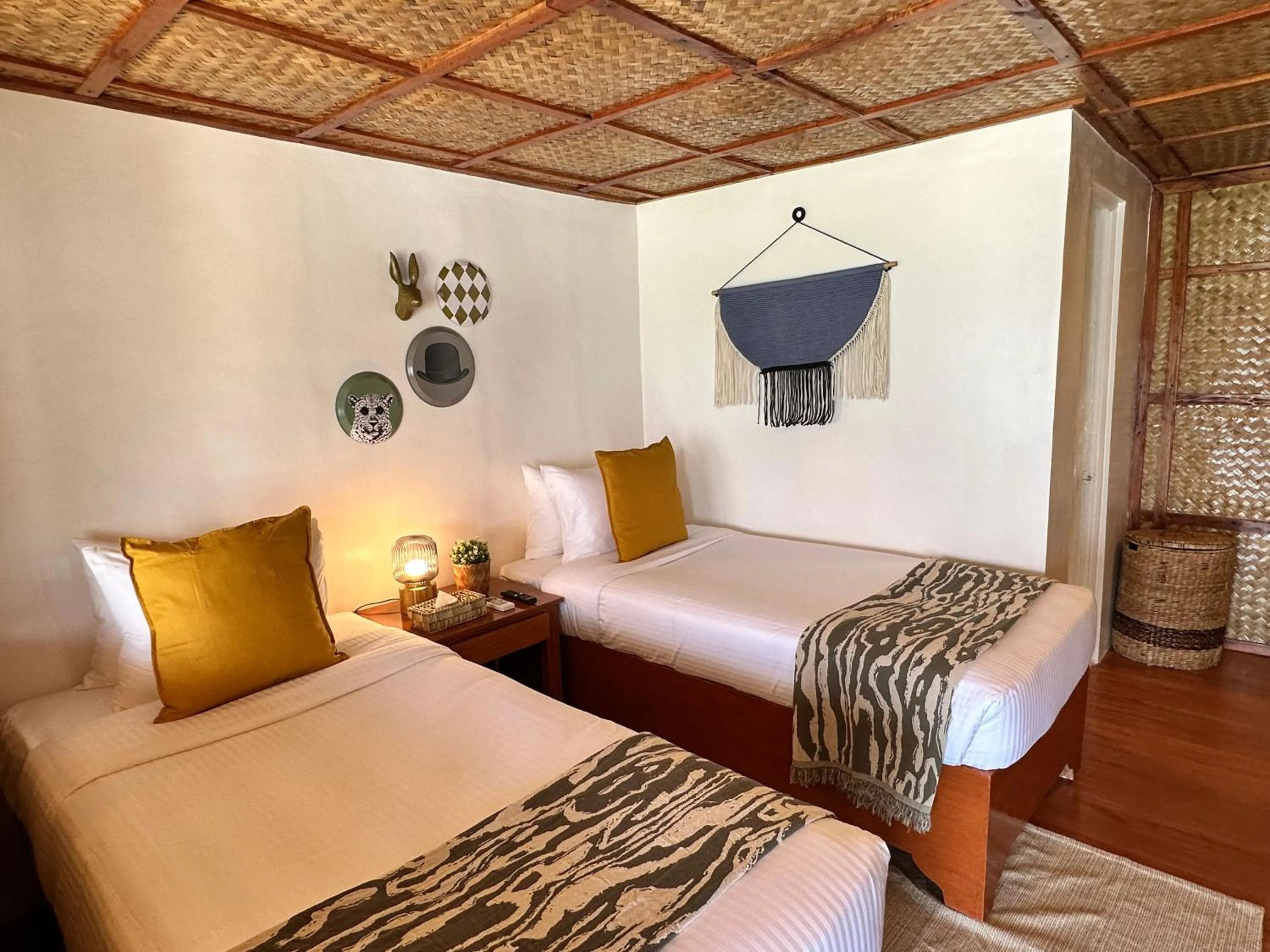 Bed in Beach Huts El Nido