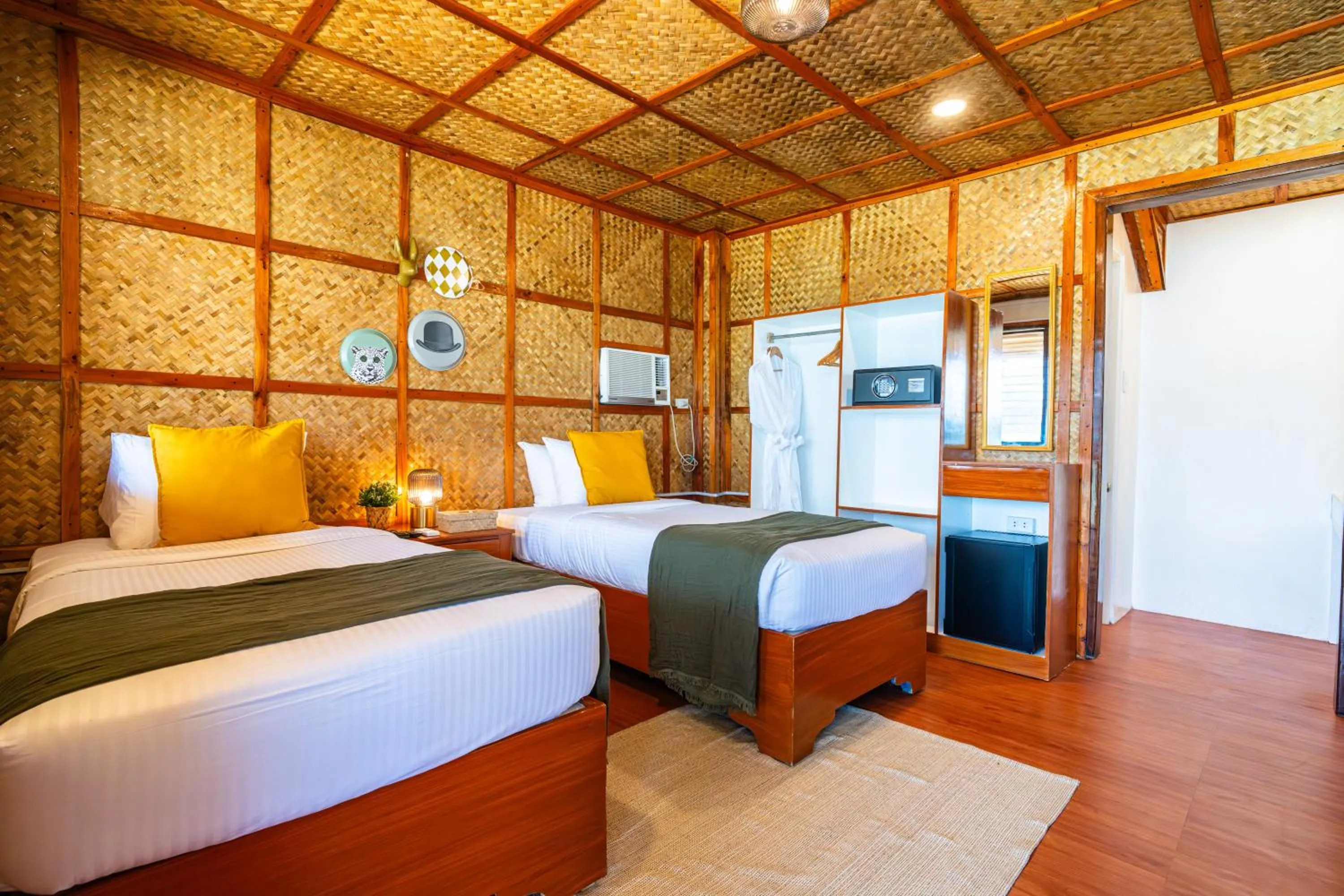 Bed in Beach Huts El Nido