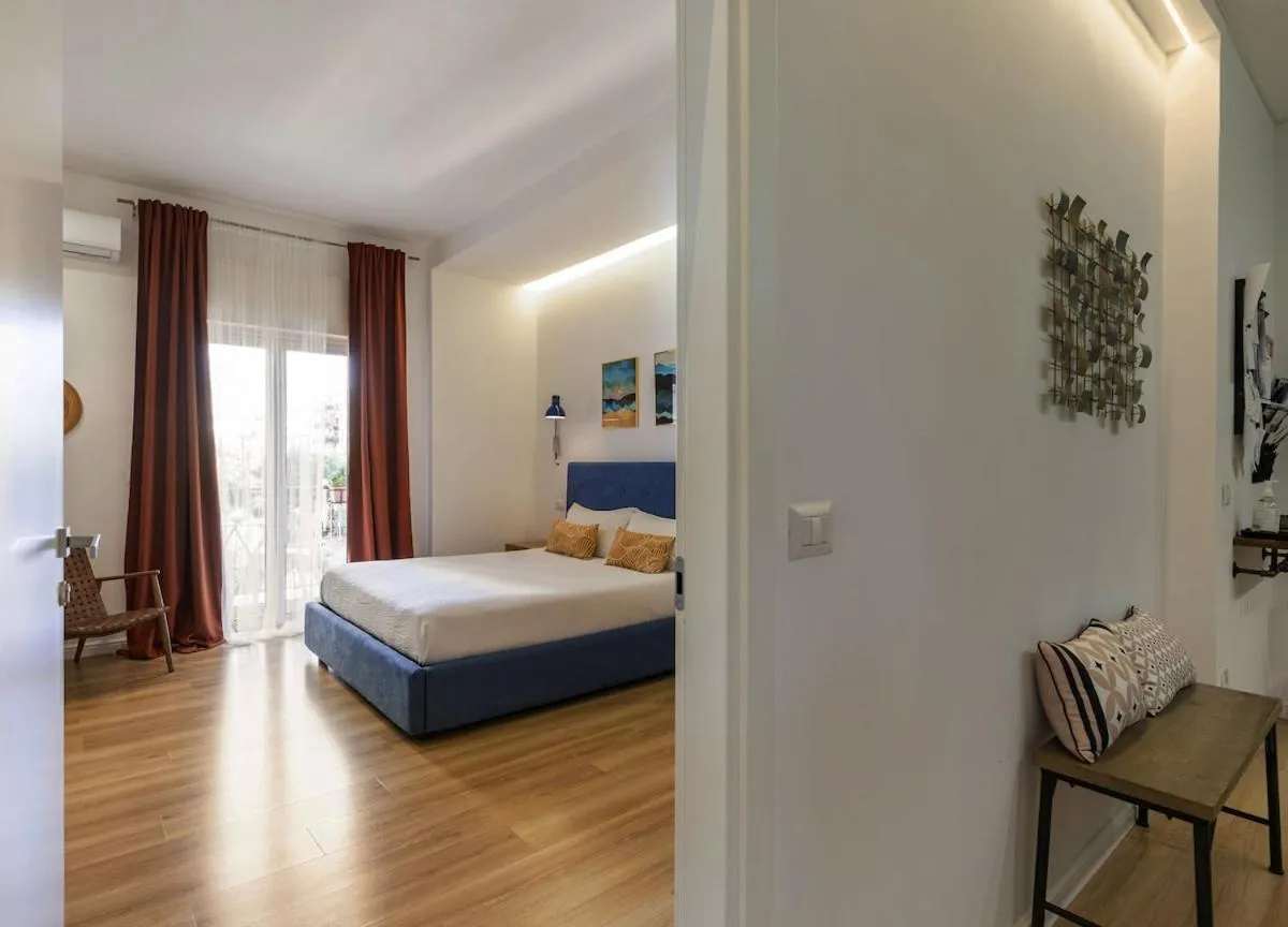 Bed in Tufo Giallo Rooms